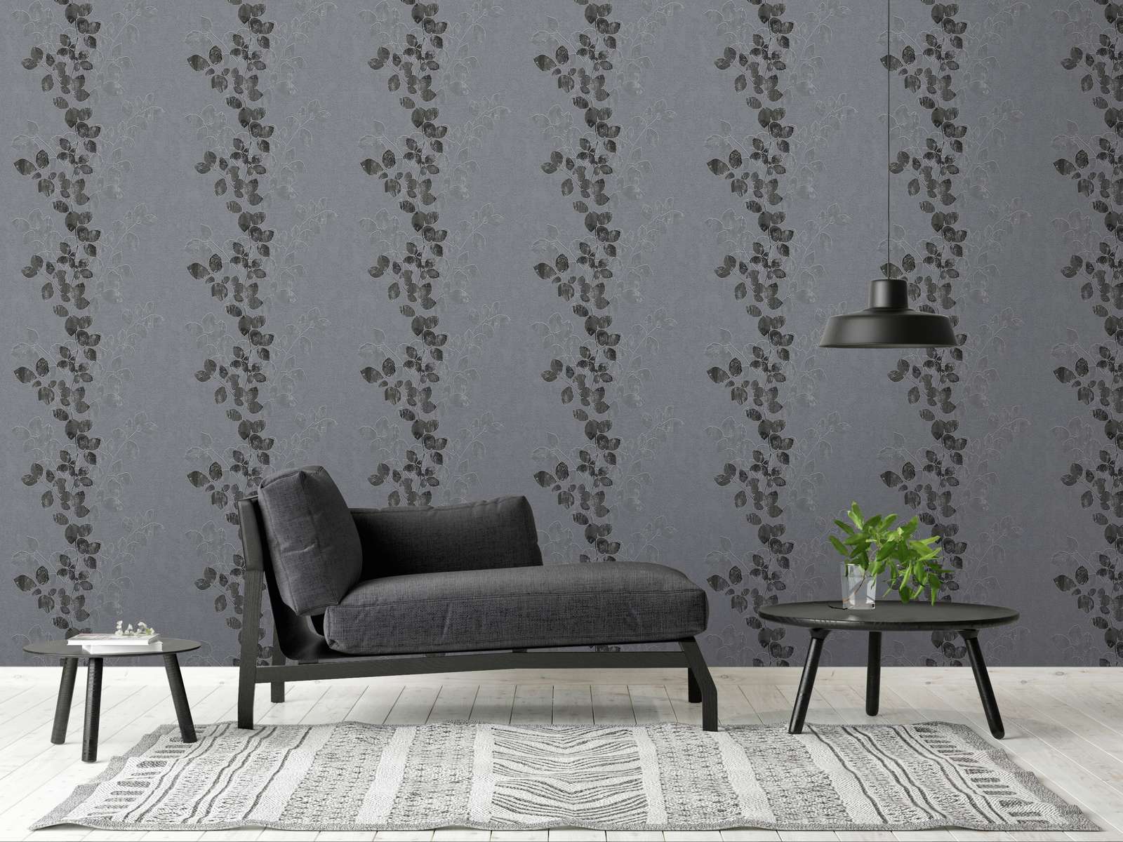             vinyle expansé Nature Décor avec mousse & motifs gaufrés - Gris
        