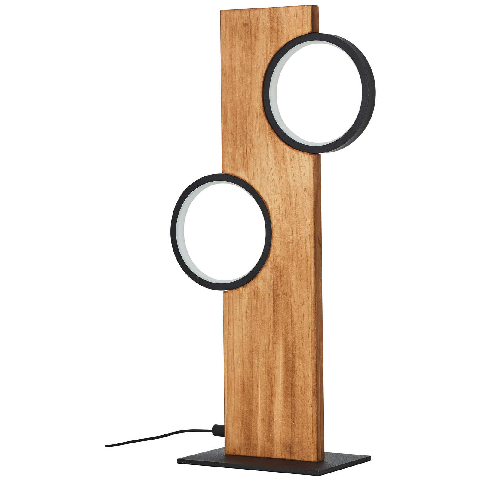             Lampe de table en bois - Elena 2 - Marron
        