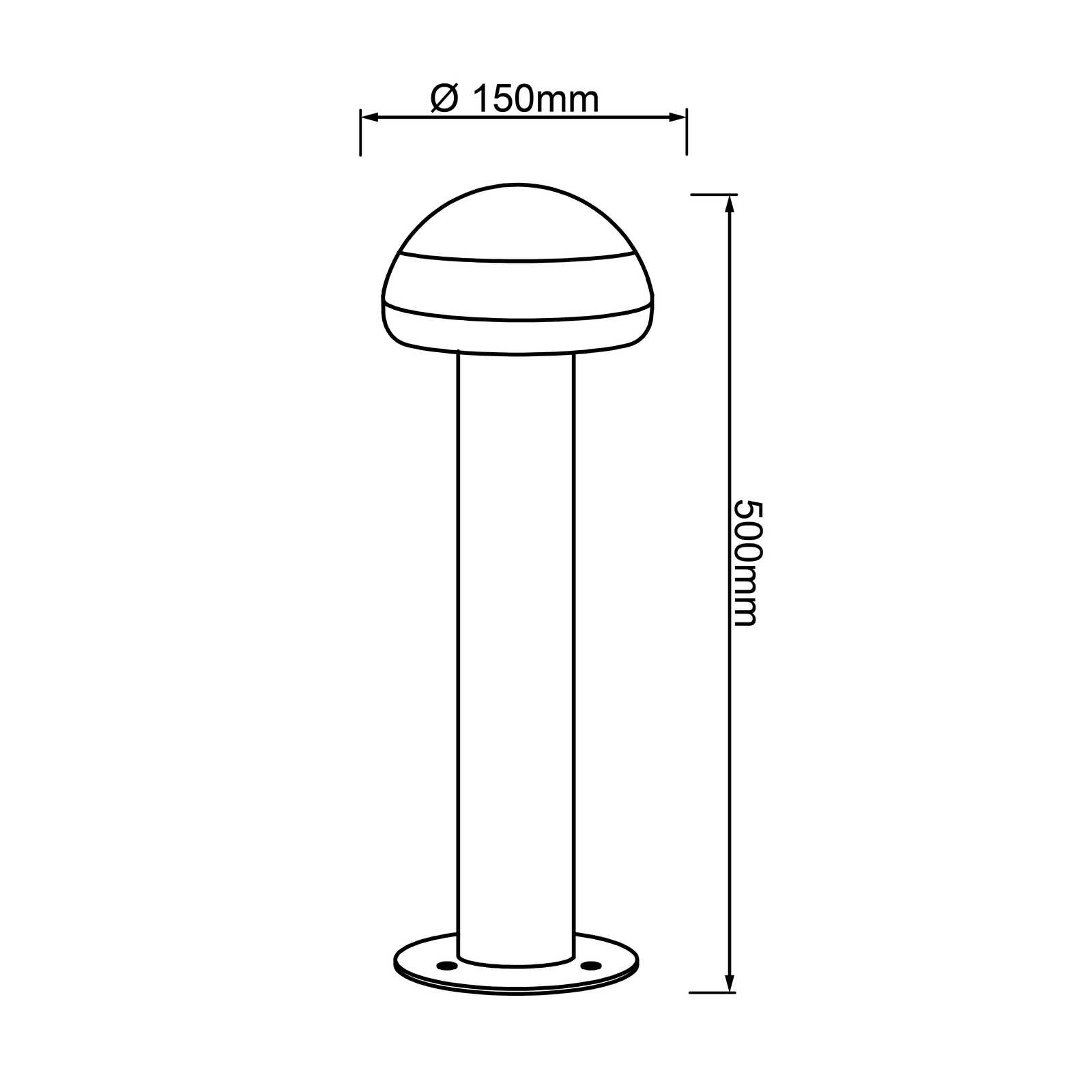             Lámpara de zócalo de metal para exterior - Jasmin 1 - Negro
        
