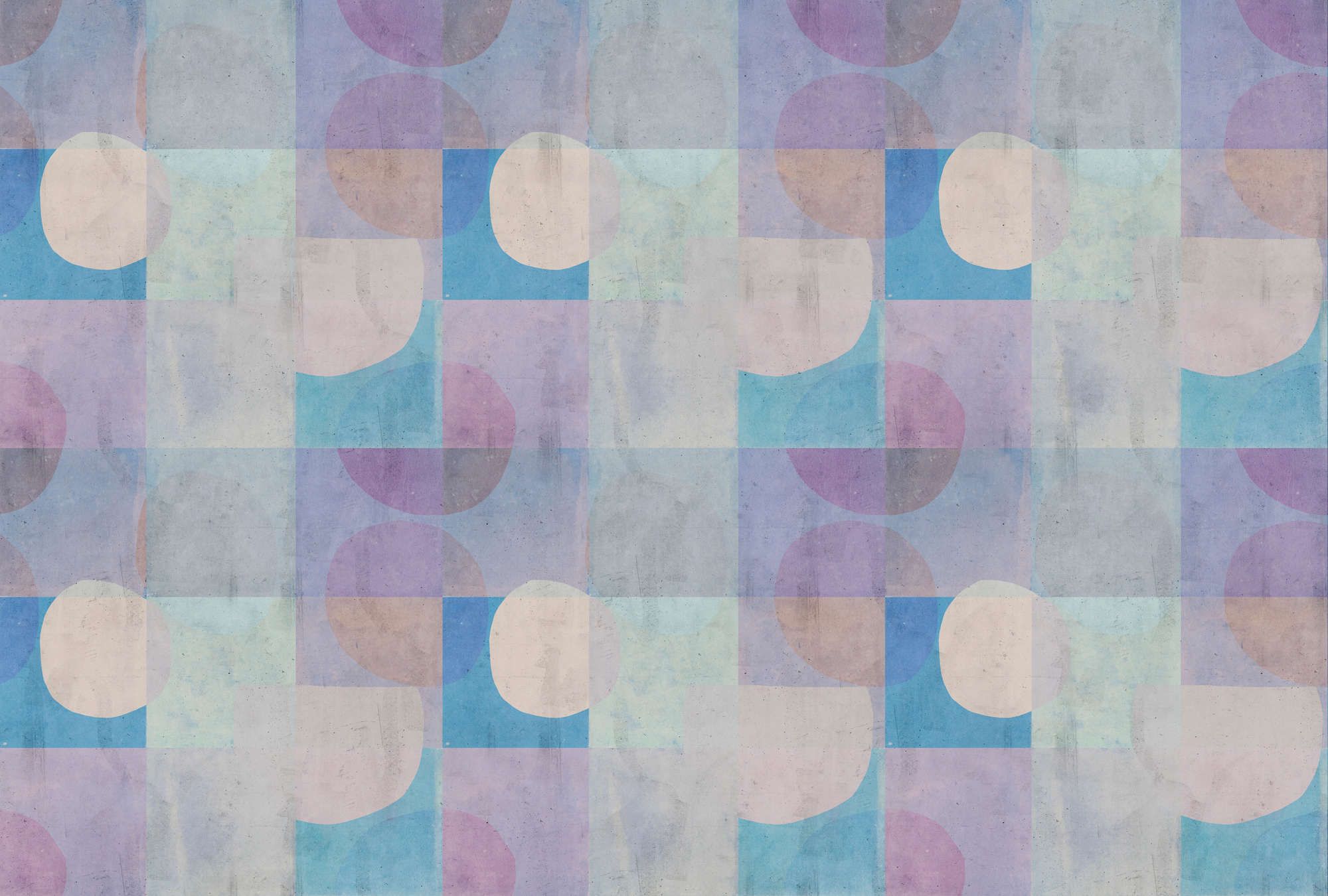             Carta da parati »elija 2« - motivo retrò dall'aspetto concreto - blu, viola | Materiali non tessuto a trama leggera
        