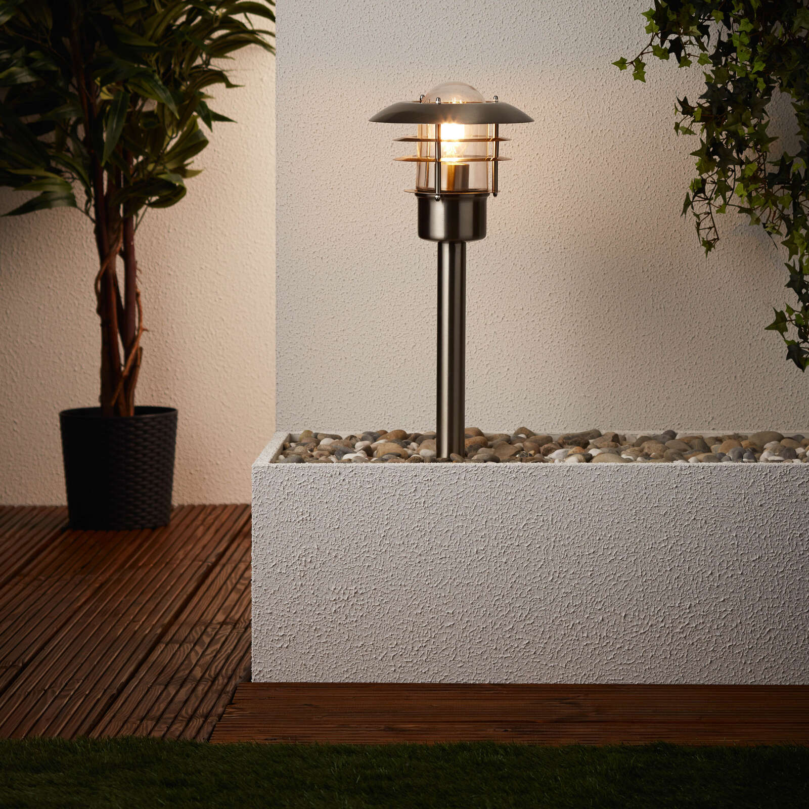             Outdoor metal plinth light - Pepe 1 - Metallic
        