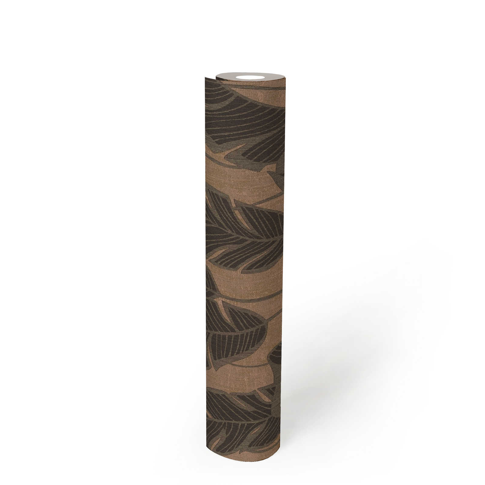             papier peint en papier au design floral de la jungle - rose, or, noir
        