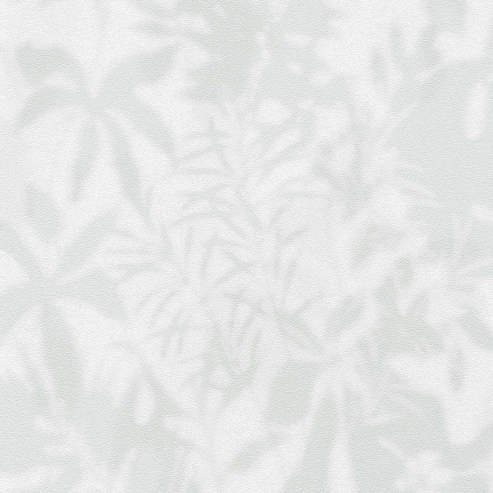 Daniel Hechter papier peint intissé avec motif de feuilles dans l'ombre - vert, gris, blanc
