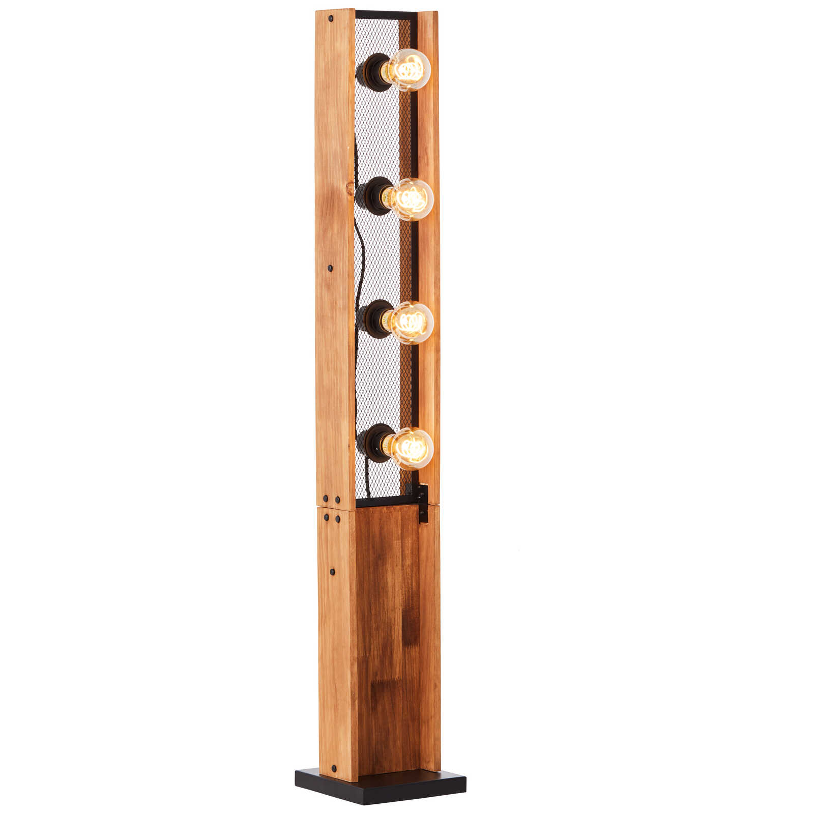             Lámpara de pie de madera - Daniel 4 - Marrón
        