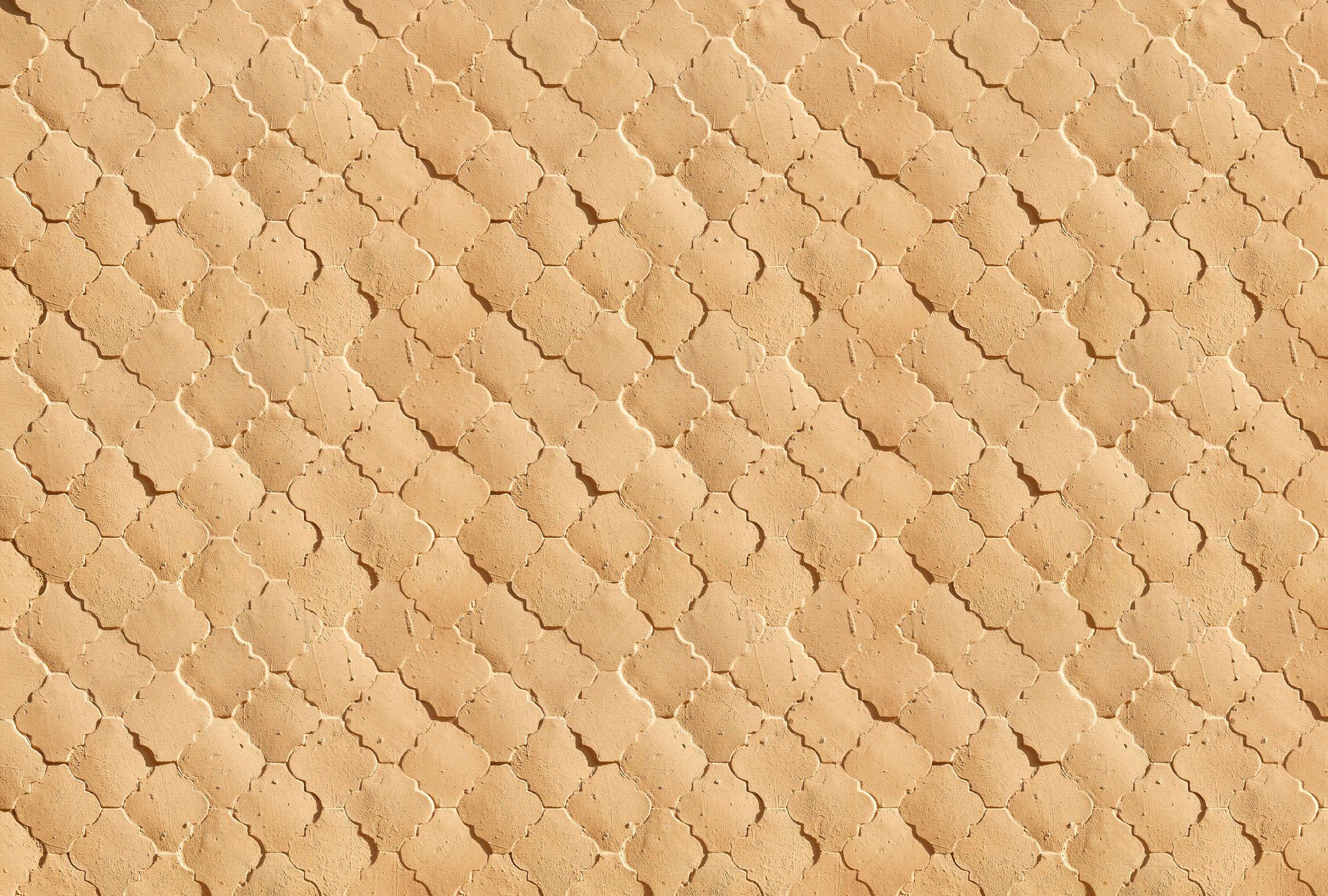             papier peint en papier panoramique »siena« - carrelage du sud en couleur sable - intissé mat et lisse
        