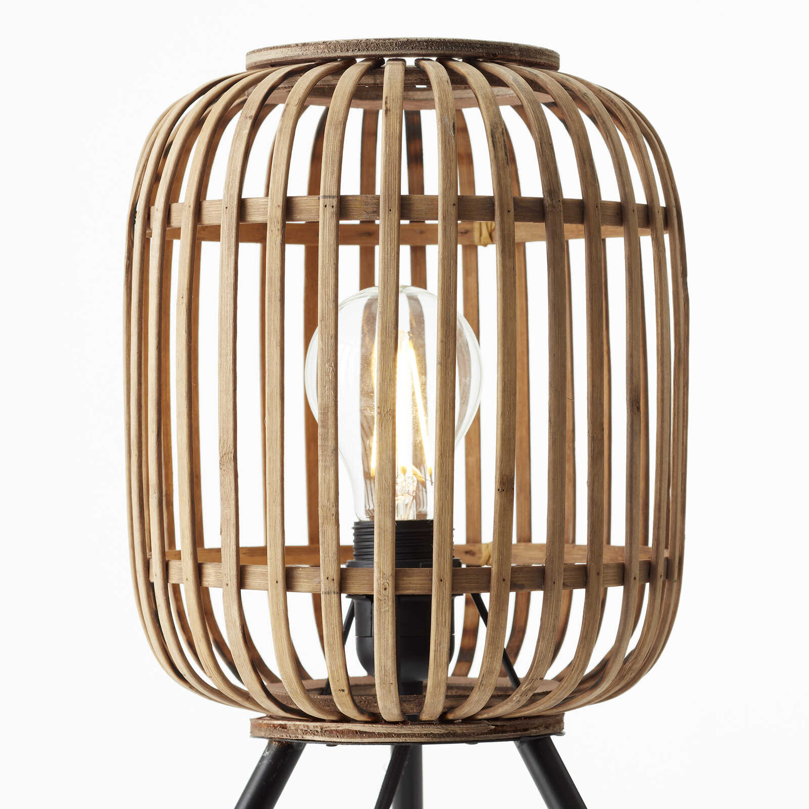             Lampe de table en bambou - Willi 2 - Marron
        