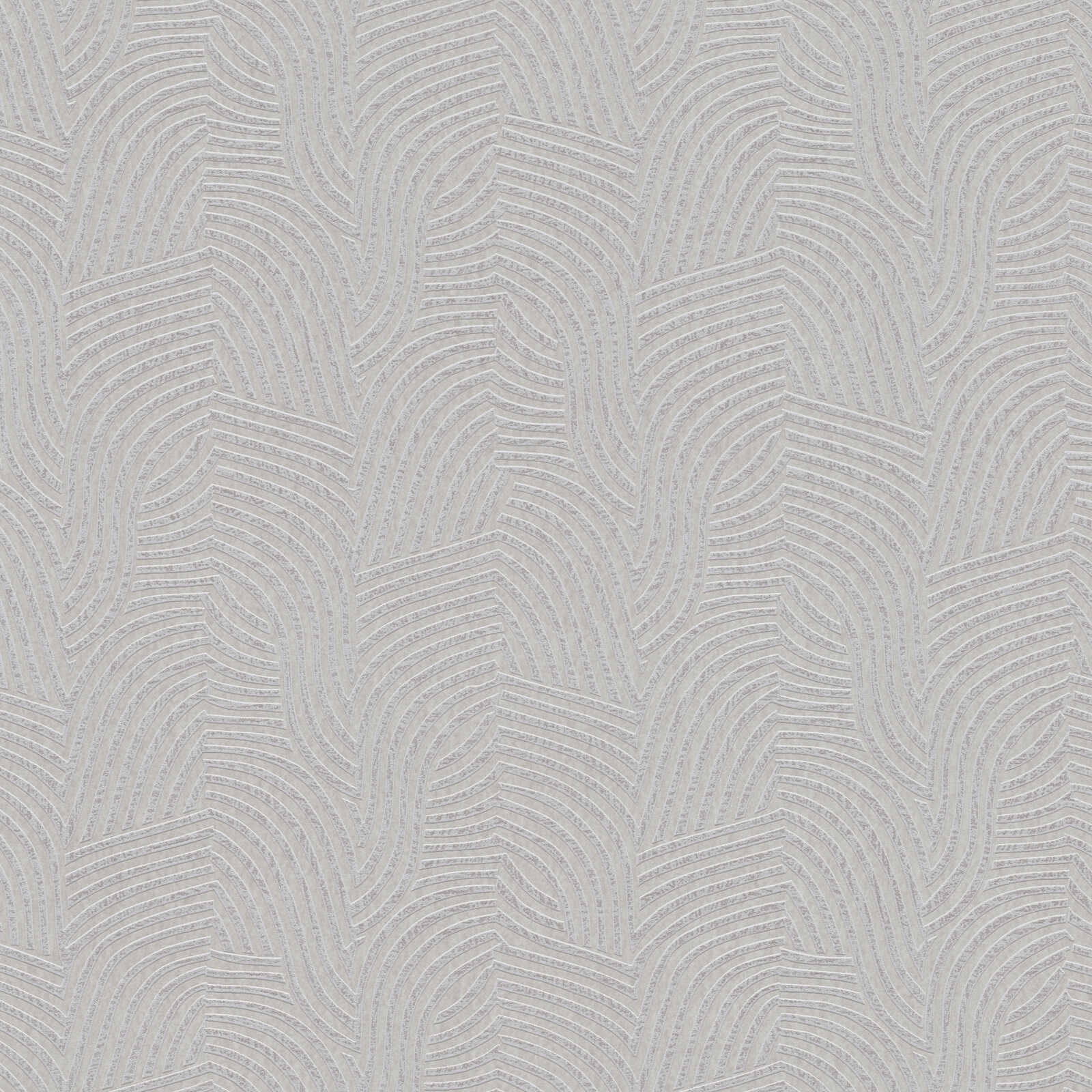             Daniel Hechter papier peint intissé avec motif abstrait de lignes en forme de vagues sur fond brillant - gris, métallique
        