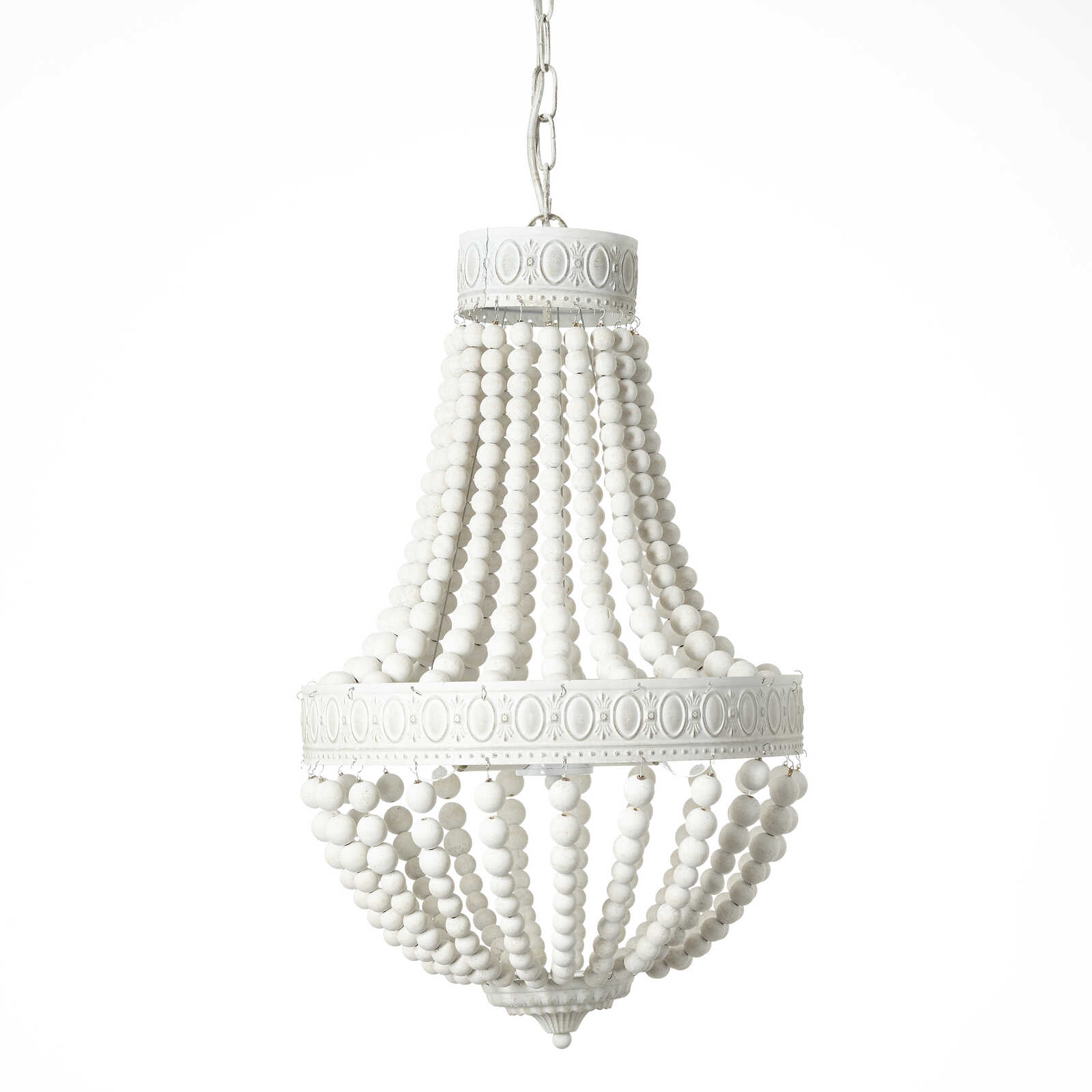             Wooden chandelier - Lars - White
        