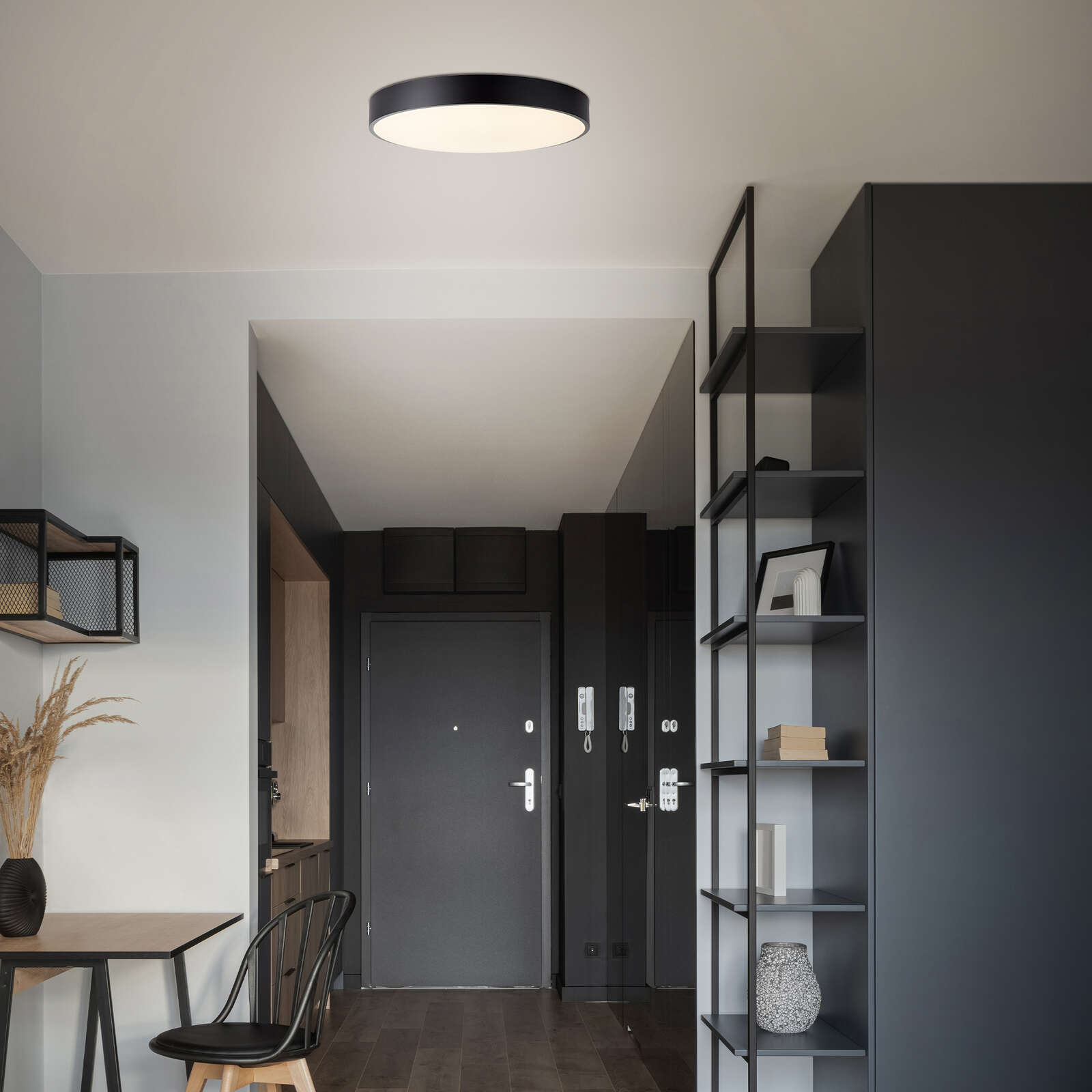             Metal wall and ceiling light - Niklas 3 - Black
        