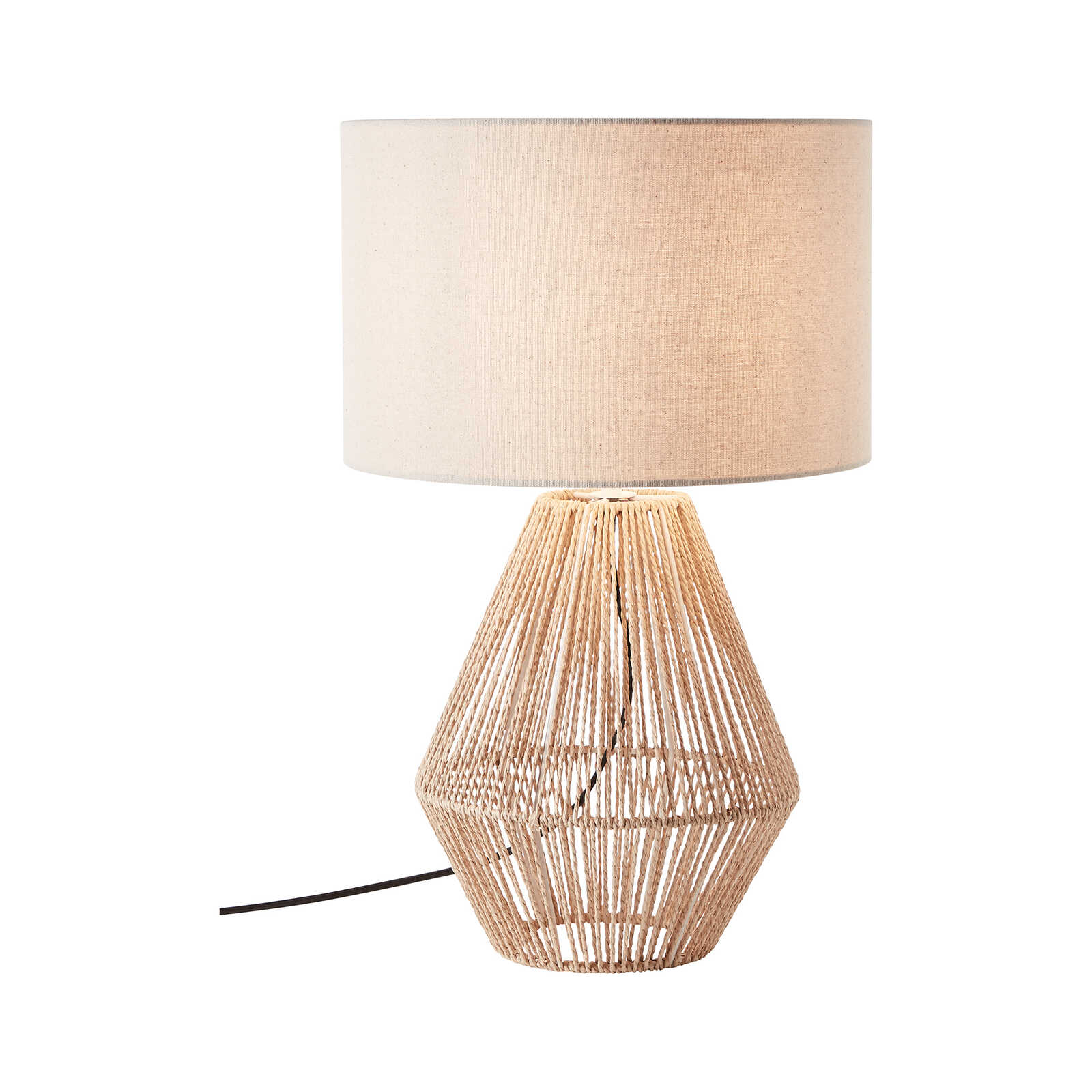 Lampe de table en textile - Konrad - Beige
