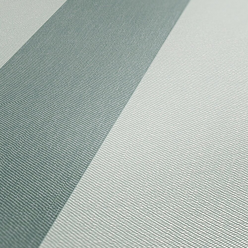             Papel pintado no tejido con motivo de rayas y textura textil - verde, verde claro
        