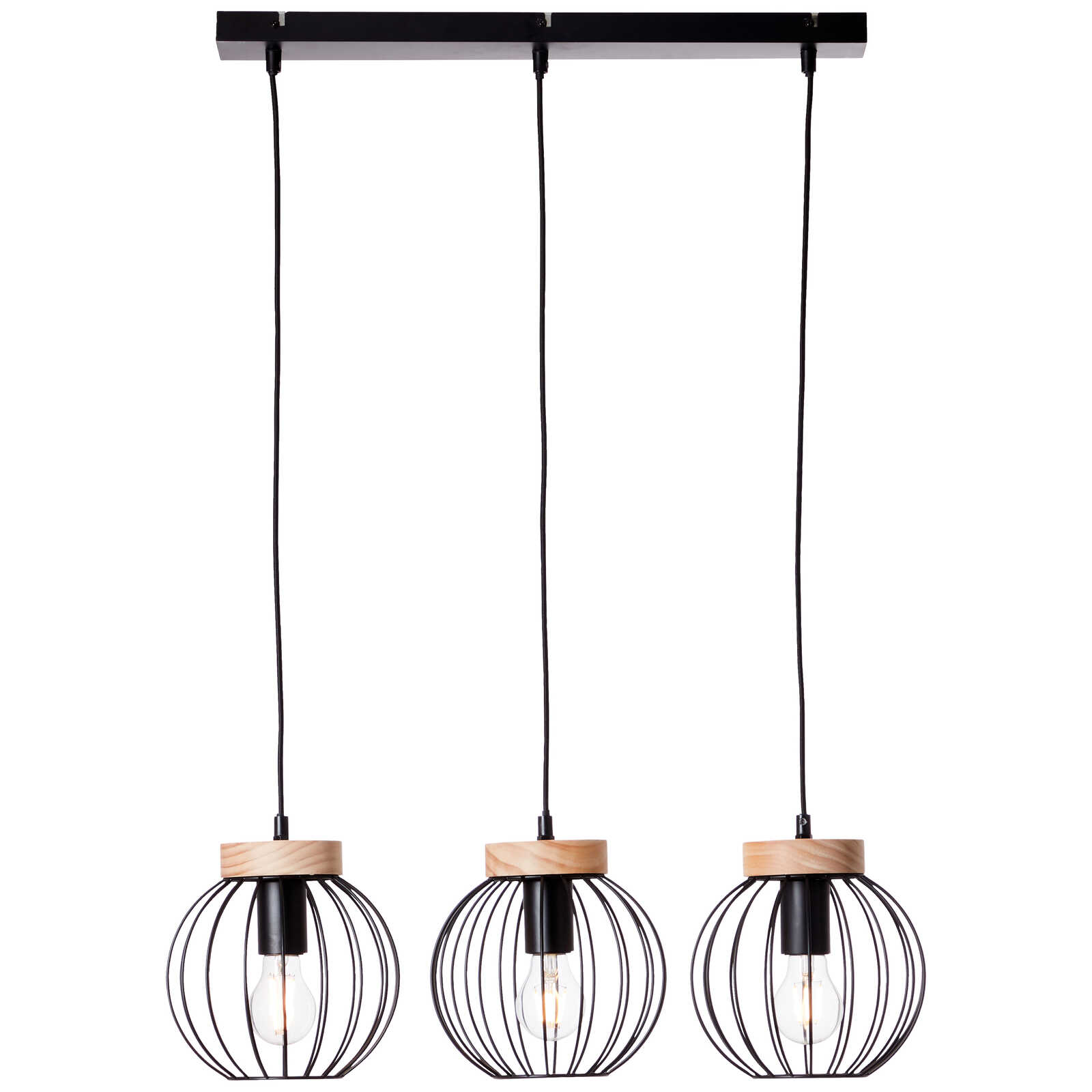             Lámpara colgante de madera - Oliver 3 - Marrón
        