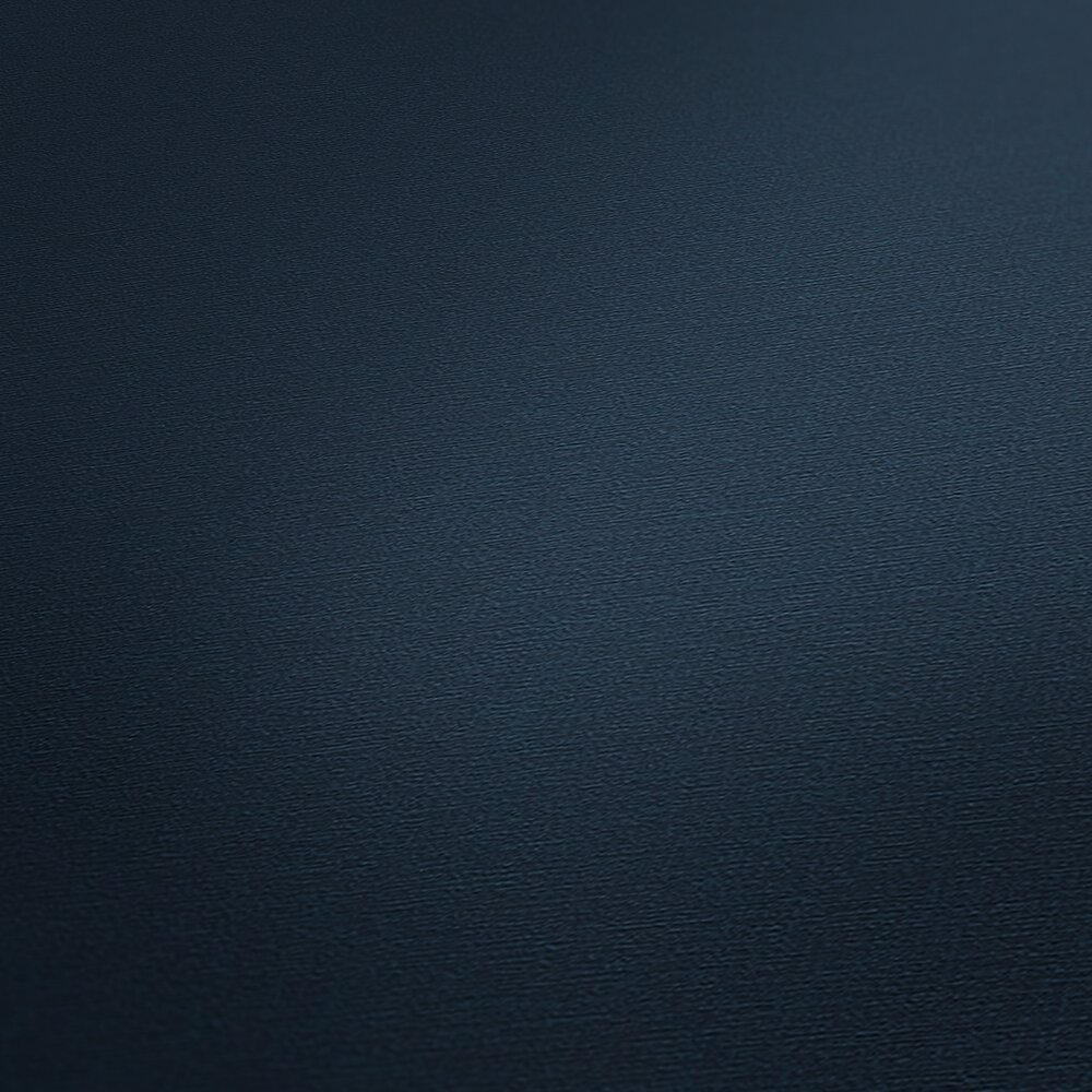             Dark wallpaper linen structure, plain & satin - blue
        