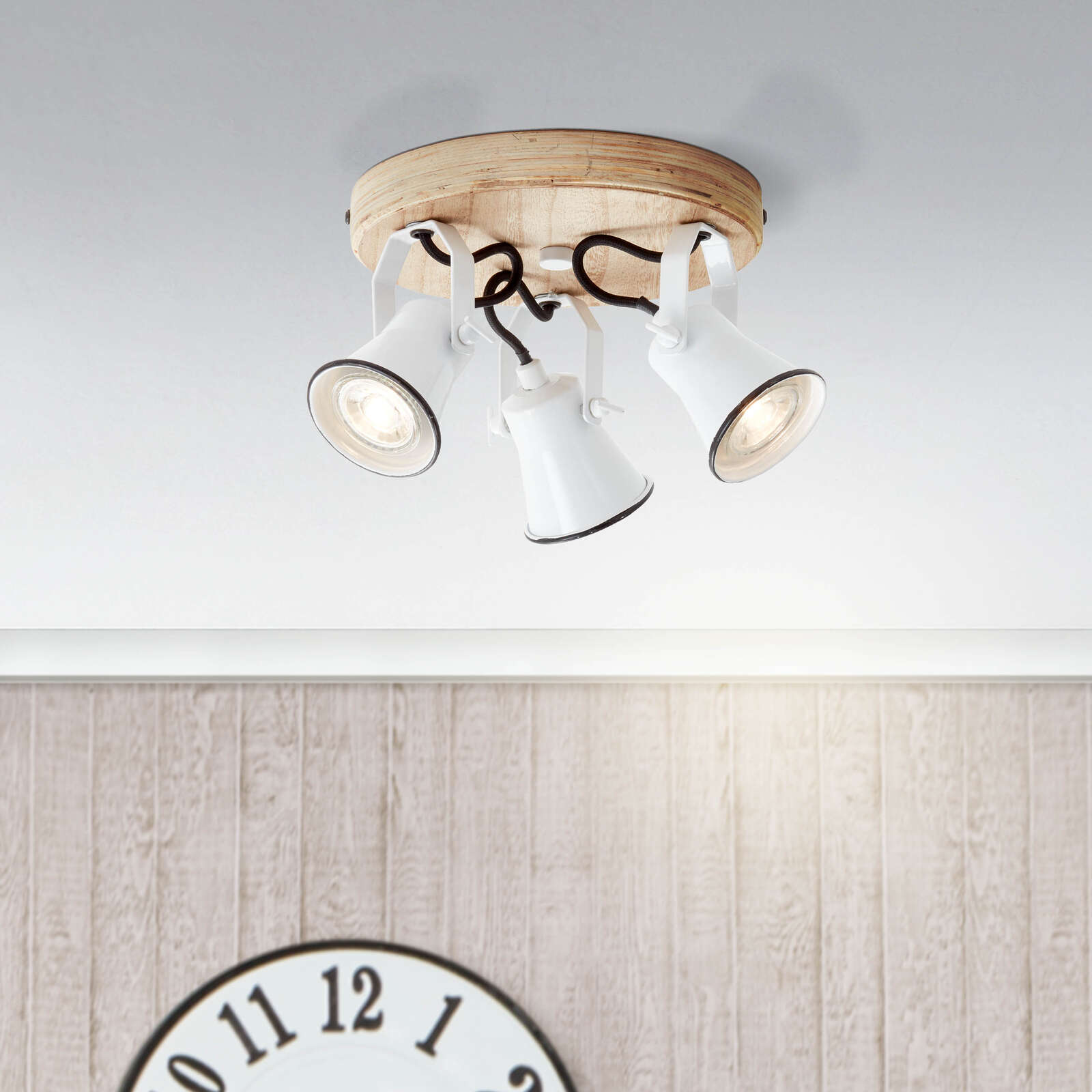             Wooden spotlight shelf - Naomi 3 - Beige
        