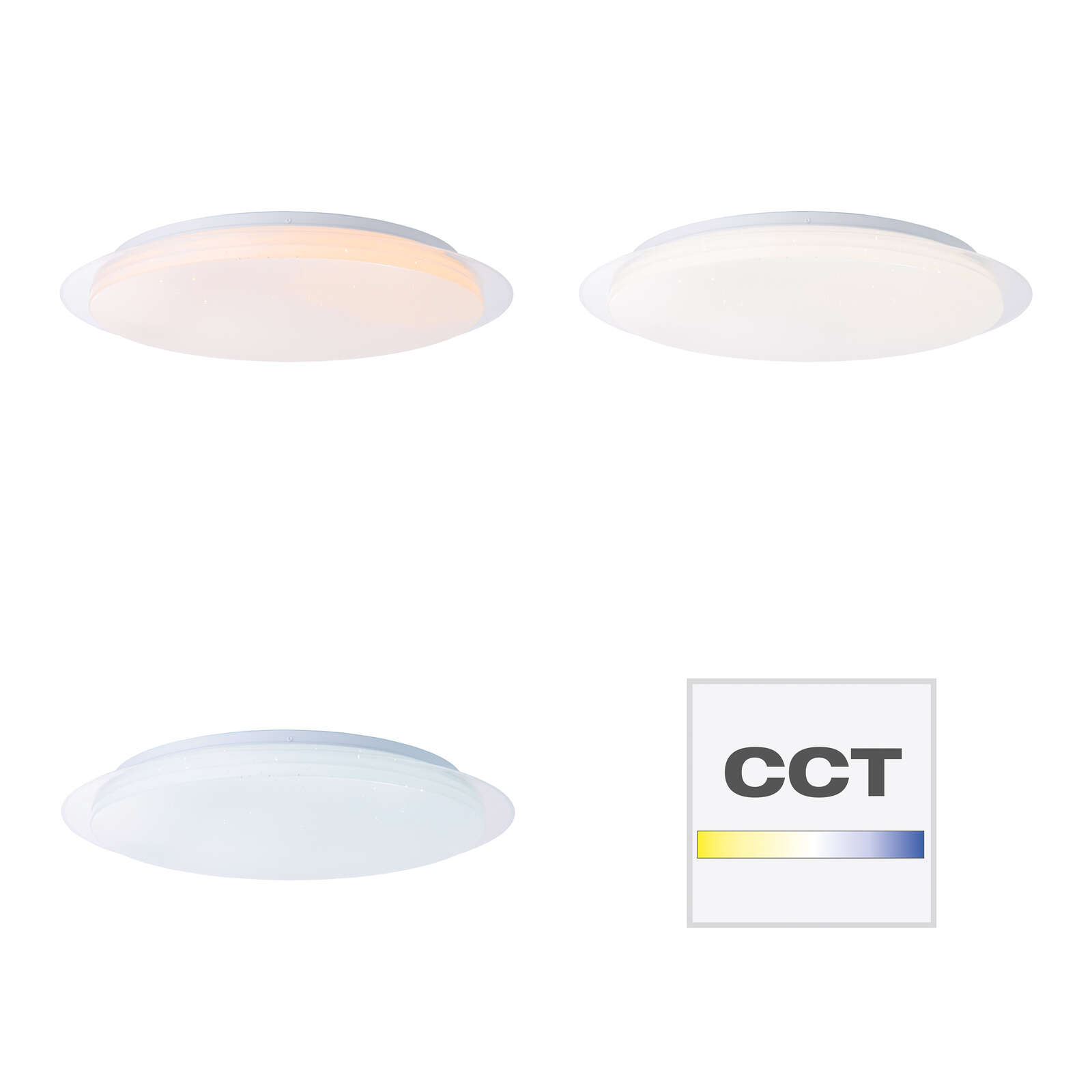             Plastic wall and ceiling light - Theo 3 - White
        