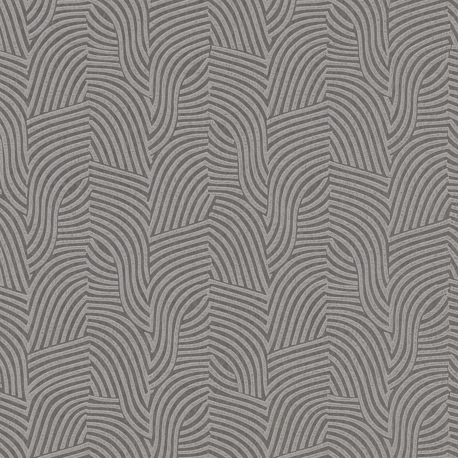             Daniel Hechter non-woven wallpaper with a wavy line pattern on a glossy background - grey, metallic
        