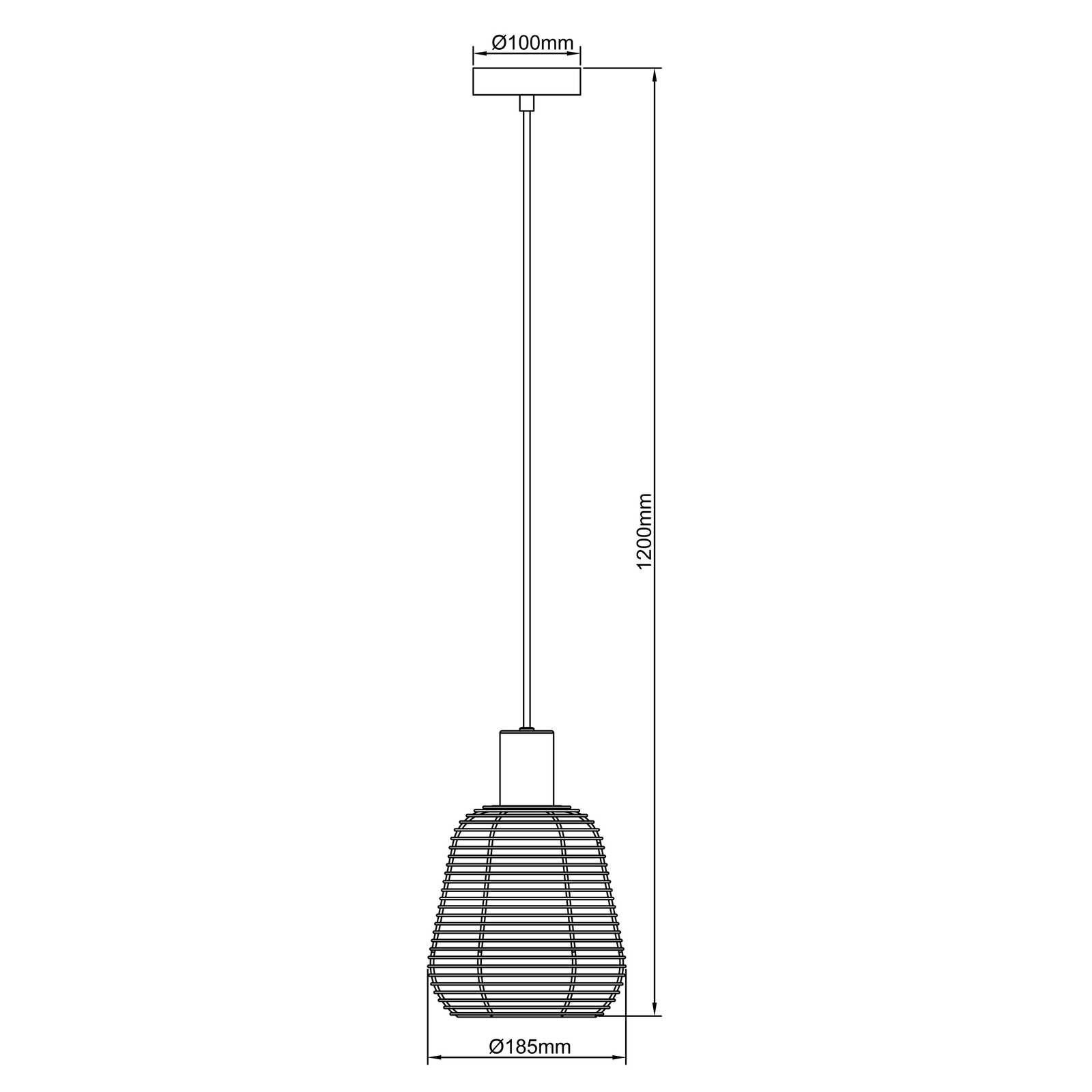             Metalen hanglamp - Thore 1 - Bruin
        