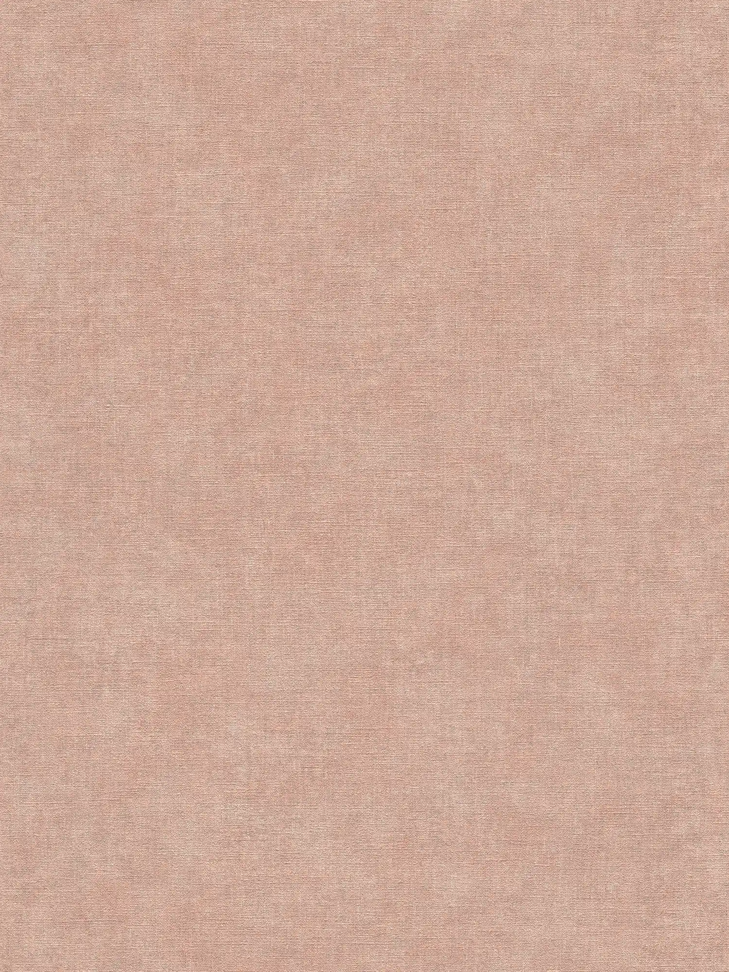 Single-coloured non-woven wallpaper in a soft plaster look - pink, grey
