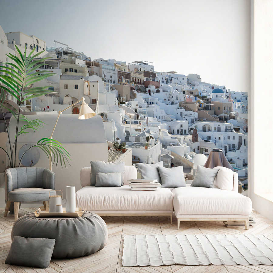 Photo wallpaper Santorini in the midday sun - Premium smooth fleece
