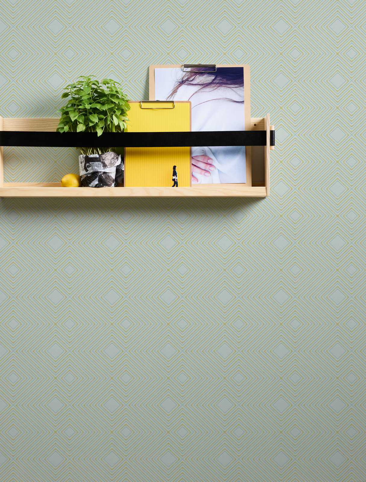             Metallic Accent & Structuur Patroonbehang - Groen
        