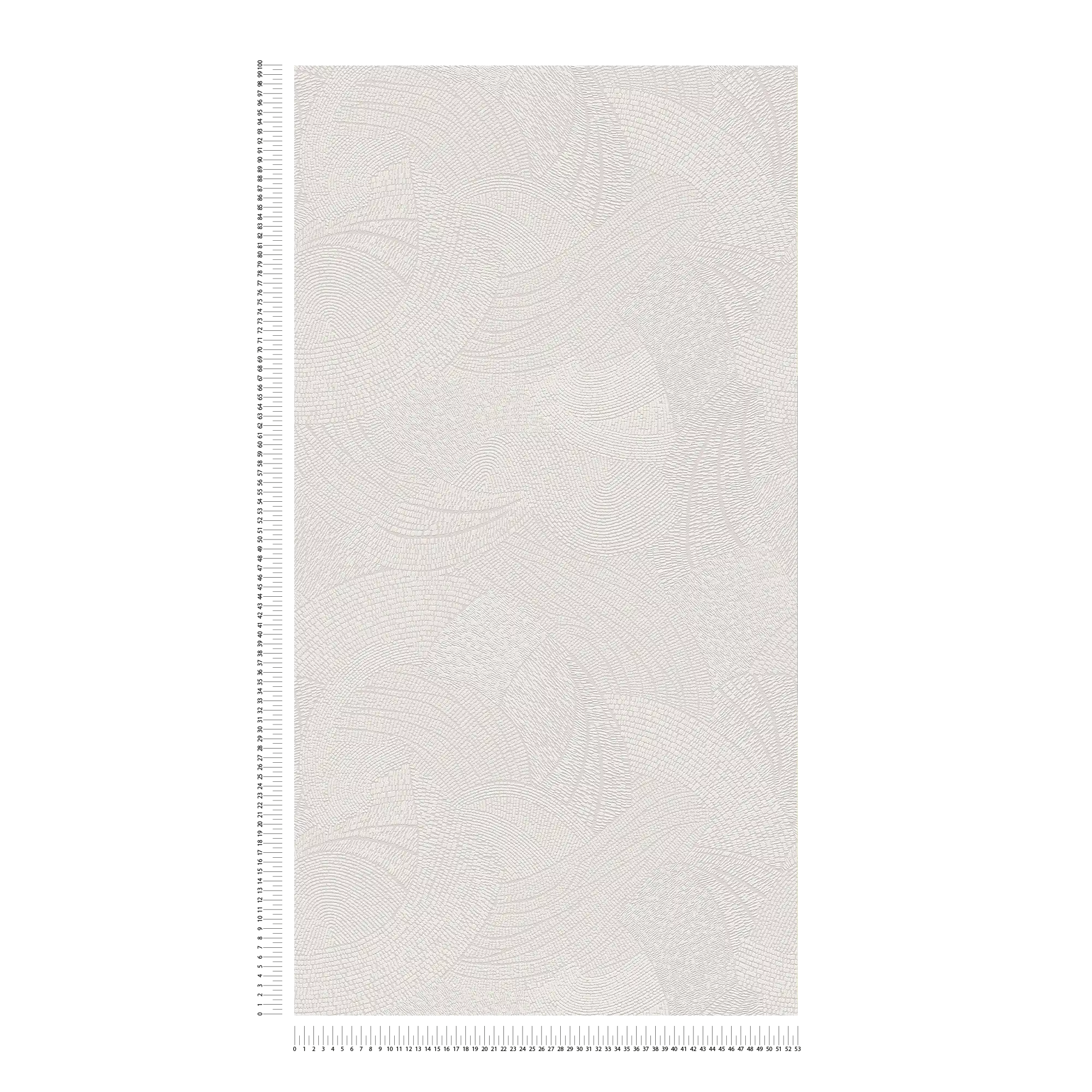             papier peint en papier intissé graphique à motifs de vagues - gris, blanc
        