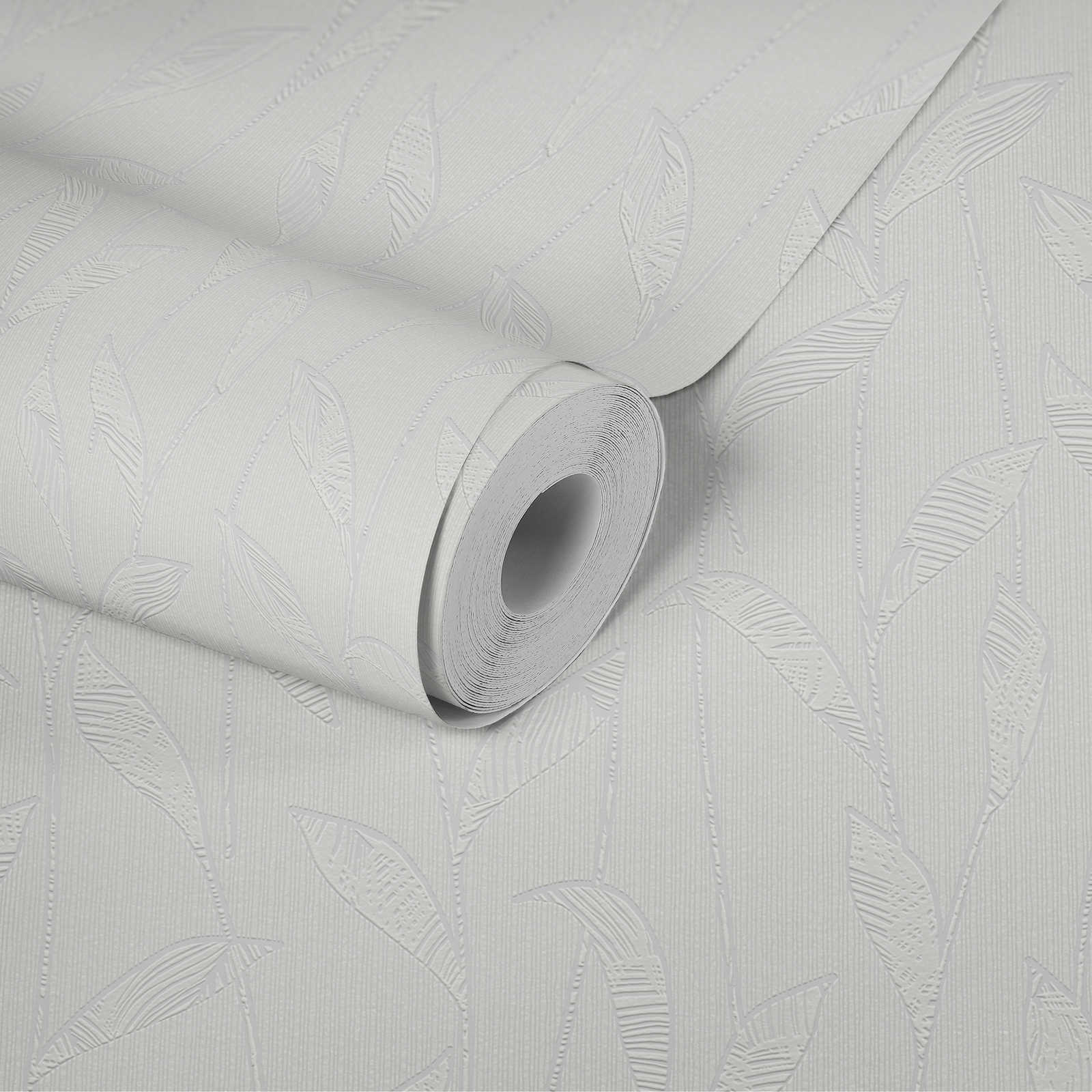             Papier peint intissé avec motif de feuilles à peindre - 25,00 m x 1,06 m
        