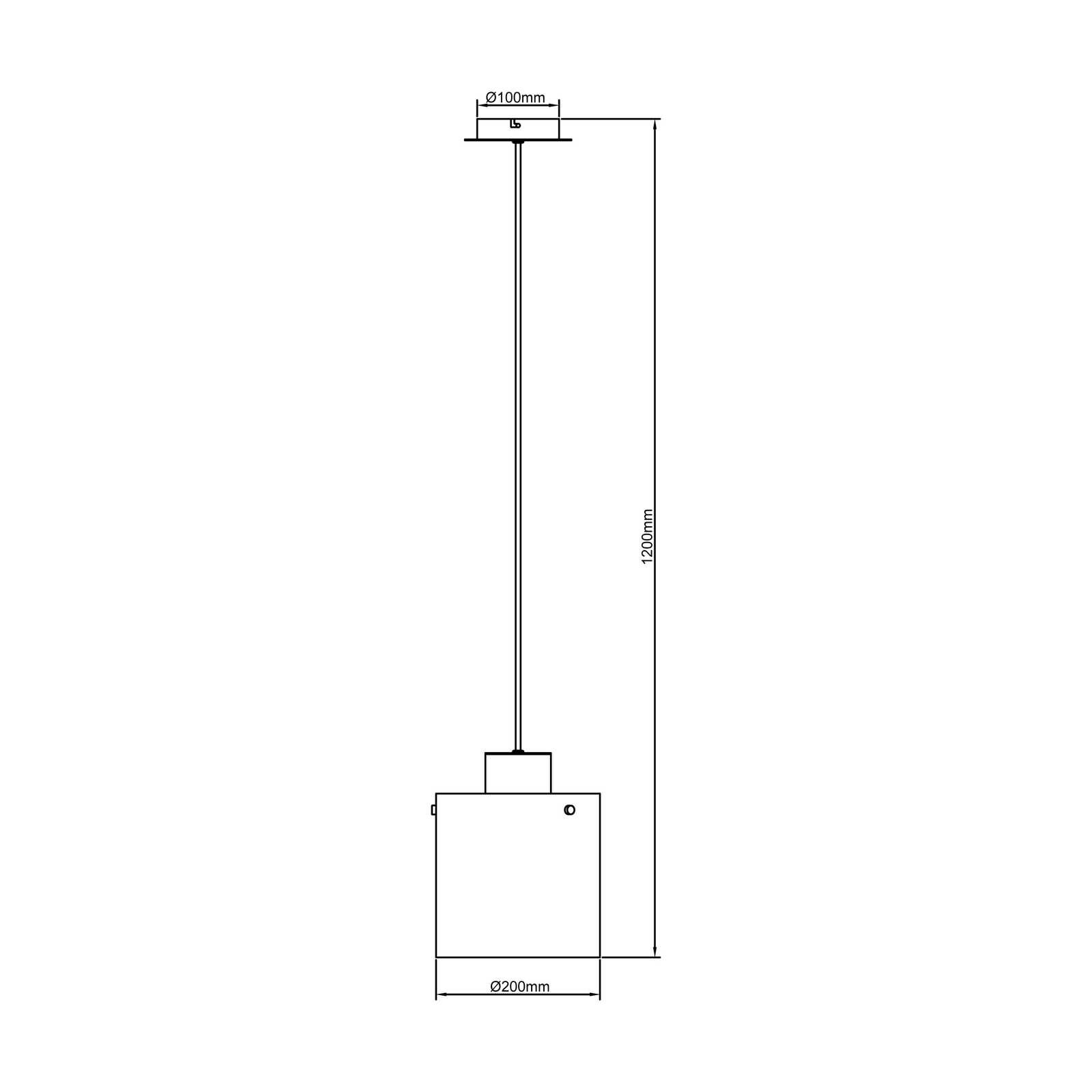             Glazen hanglamp - Benett 3 - Bruin
        
