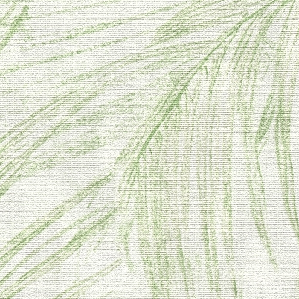             Plain vile wallpaper in a textured look, single-coloured - cream, green
        