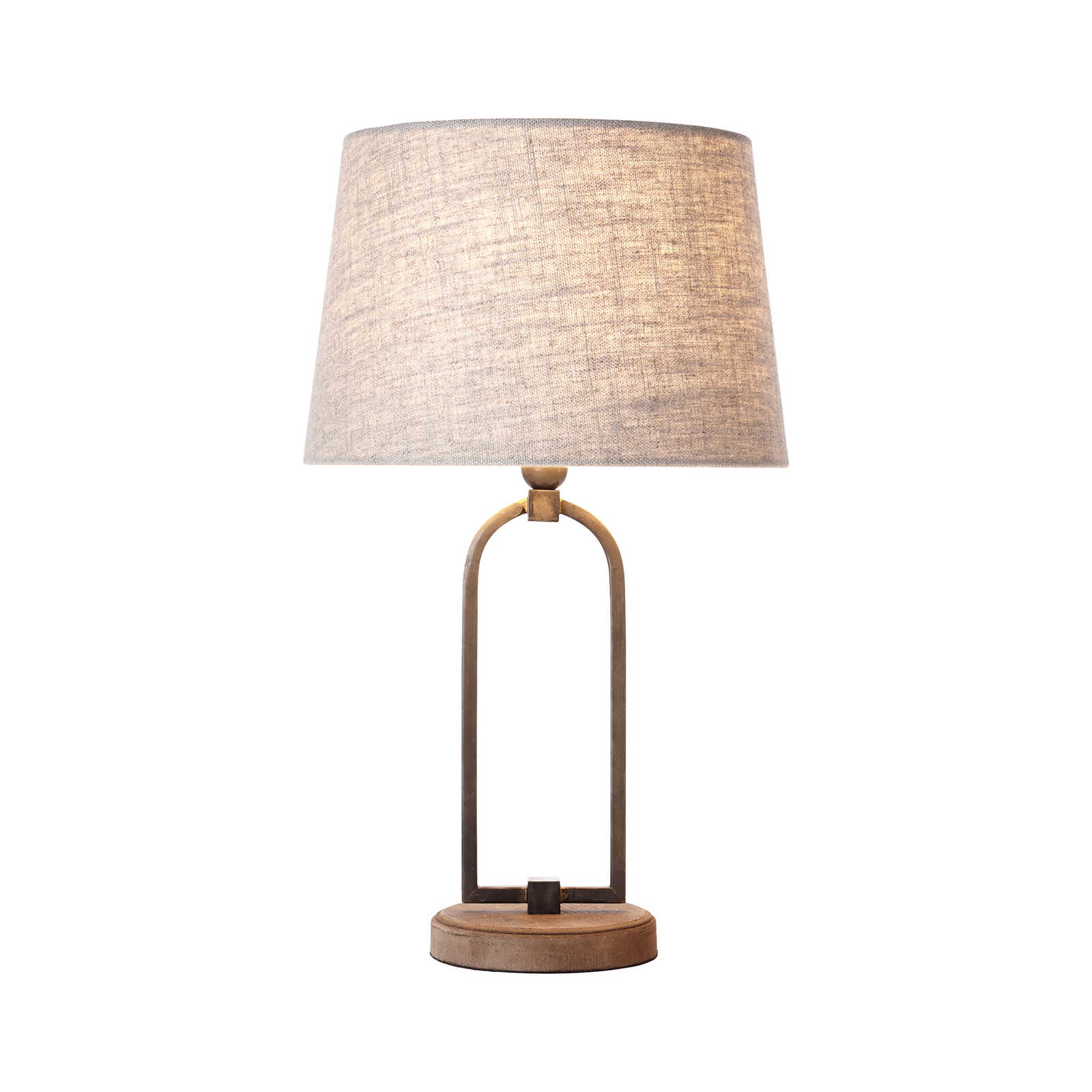 Lampe de table en textile - Ole 2 - Marron
