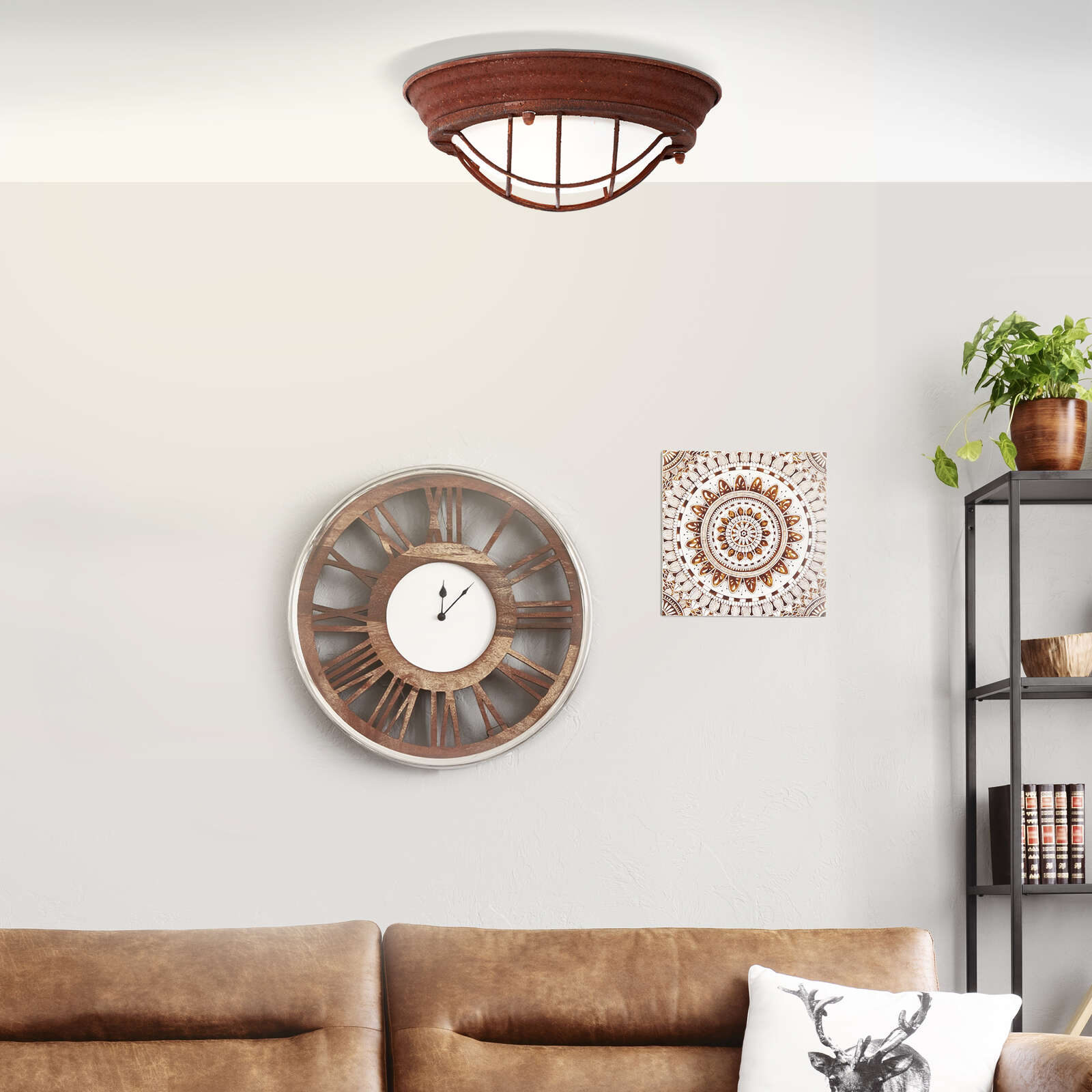             Metal wall and ceiling light - Sina 5 - Brown
        