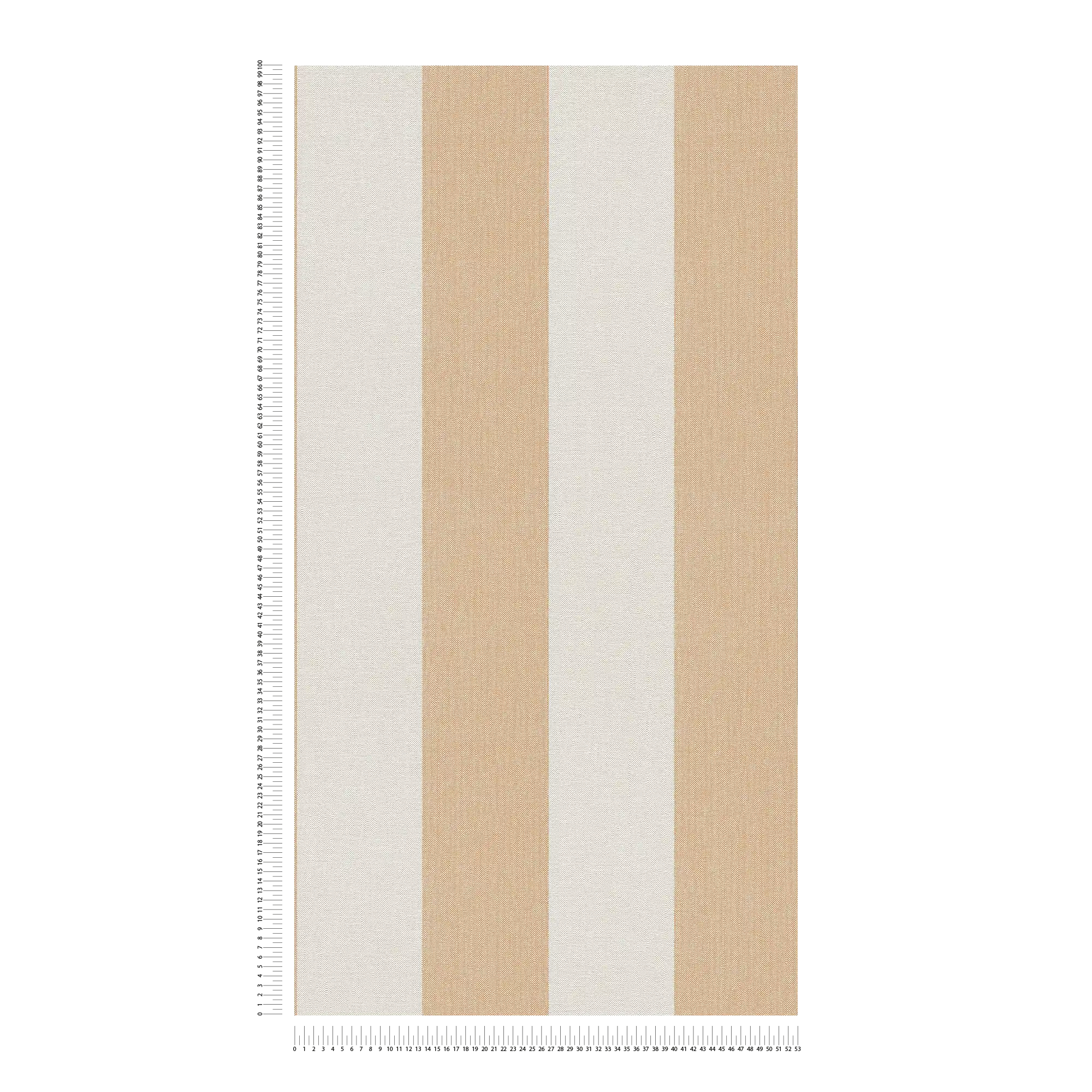             Striped non-woven wallpaper with textured surface - orange, cream, white
        