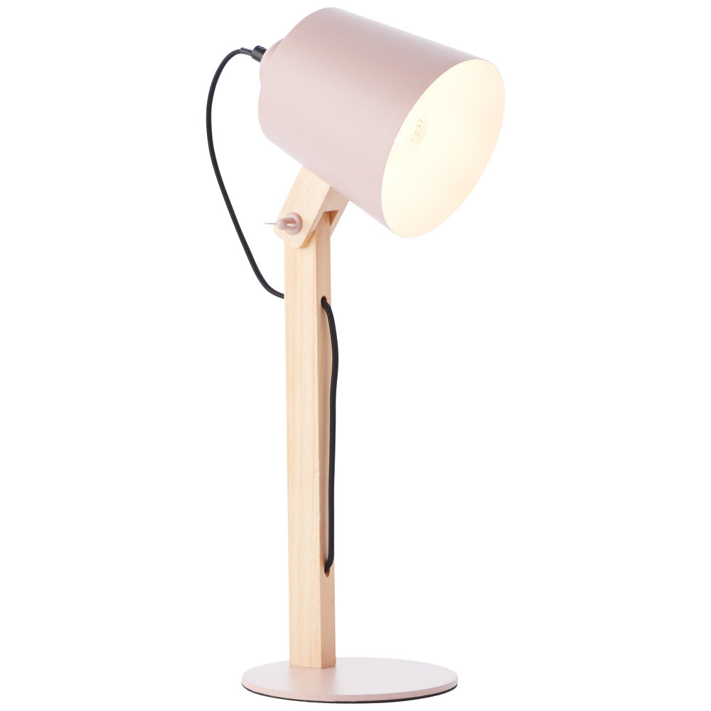             Lámpara de mesa de madera - Paul 2 - Rosa
        