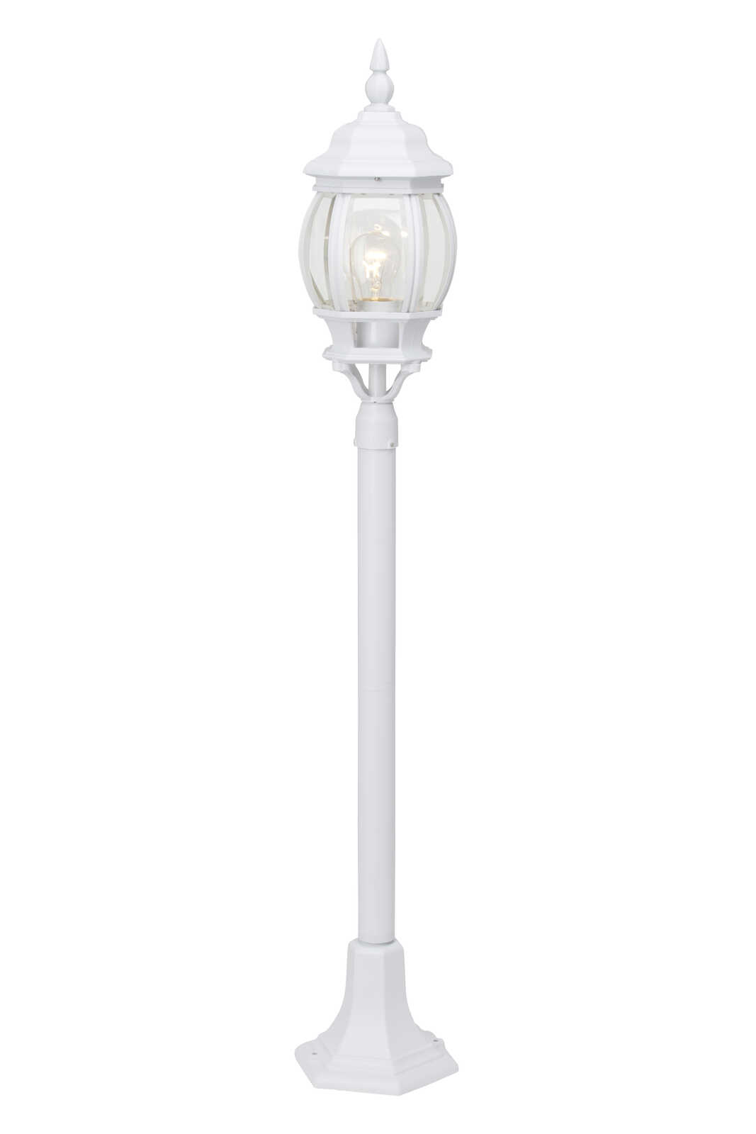             Lámpara de pie de exterior de cristal - John 1 - Blanco
        