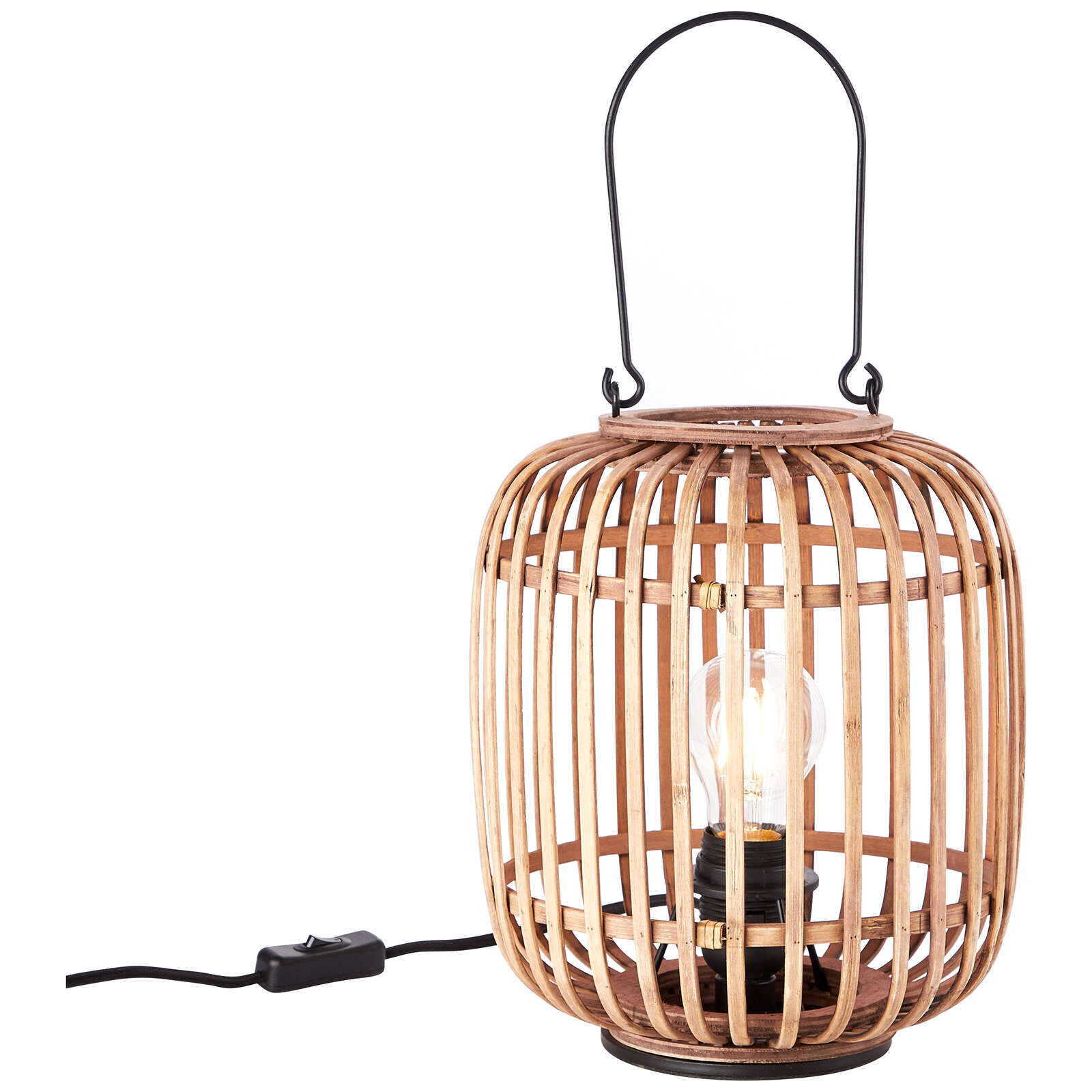            Lampe de table en bambou - Willi 14 - Marron
        