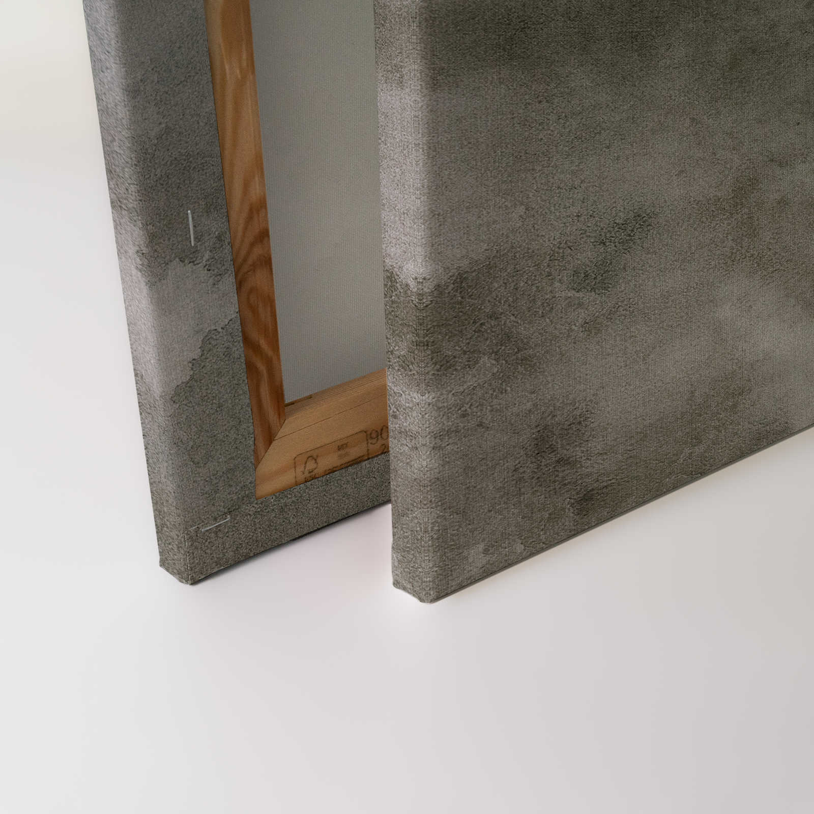             Acquerelli 1 - Quadro su tela ad acquerello grigio in lino naturale - 1,20 m x 0,80 m
        