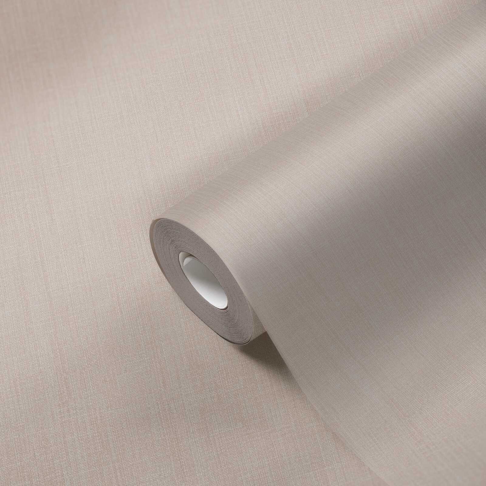             Papel pintado no tejido liso Daniel Hechter en un color sencillo con aspecto textil - Beige
        