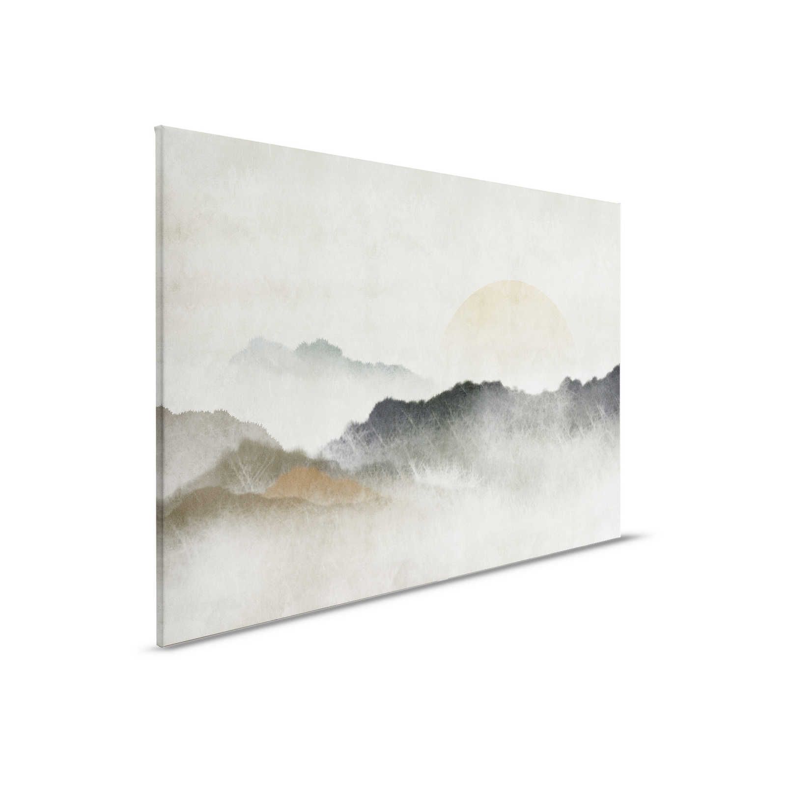 Akaishi 1 - Quadro su tela Stampa asiatica Catena montuosa all'alba - 0,90 m x 0,60 m
