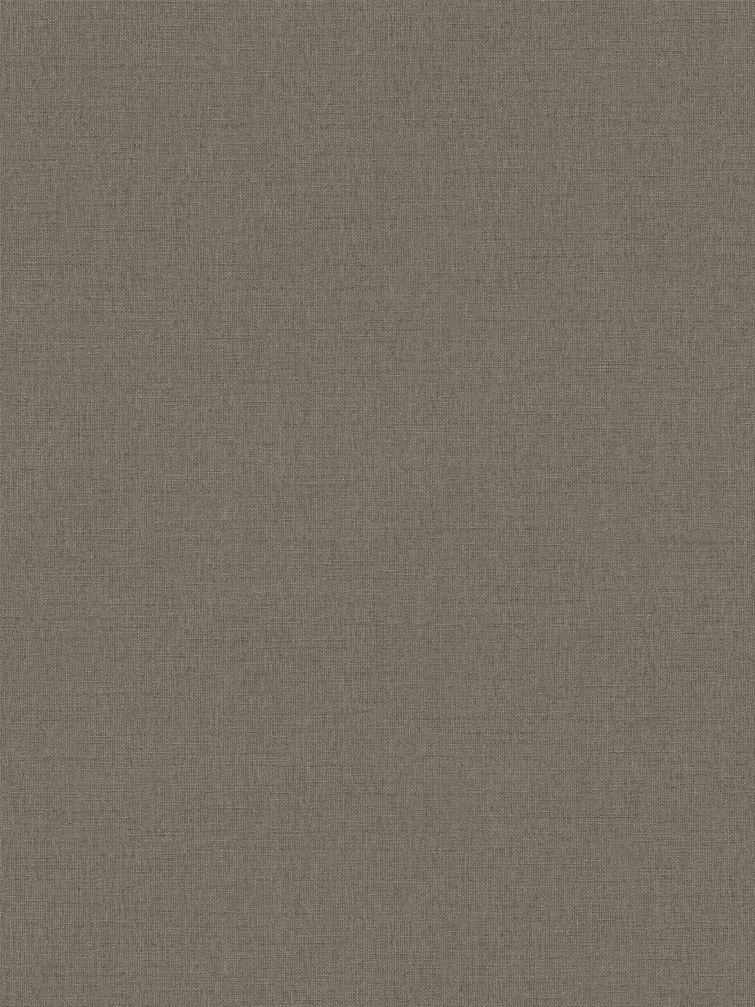         Non-woven wallpaper in woven look, single-coloured - grey, brown
    