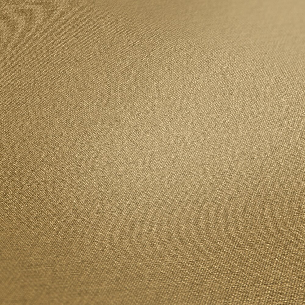             Papel pintado no tejido de color liso con diseño de tela - beige, dorado
        