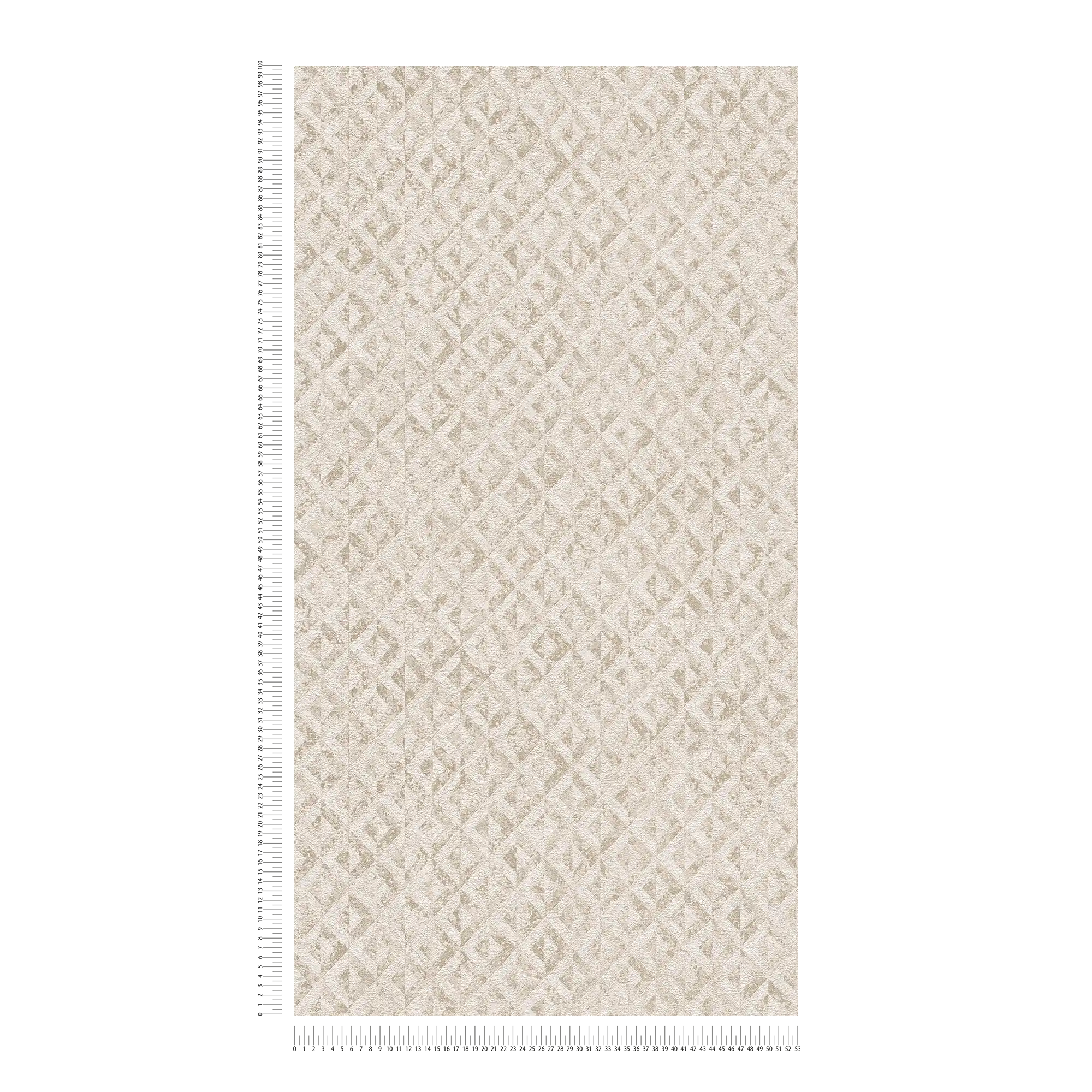             Papel pintado estampado con ornamentos abstractos - blanco, dorado
        