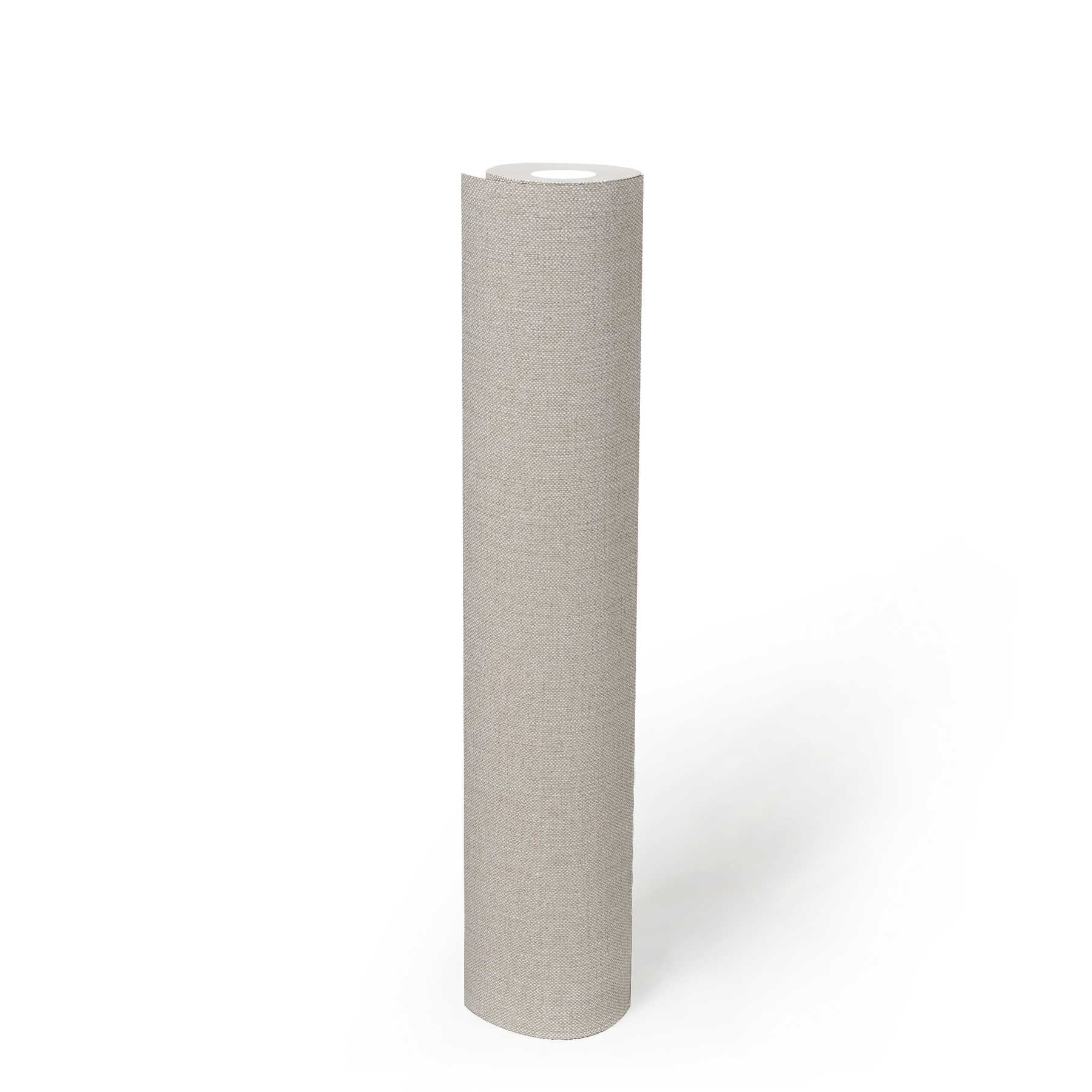             Plain non-woven wallpaper with a light textile texture - beige
        