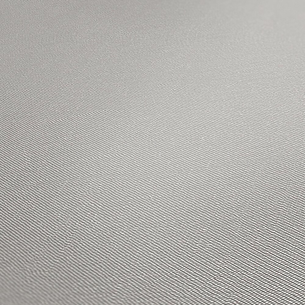             Single-coloured non-woven wallpaper with a light textile texture - Beige
        