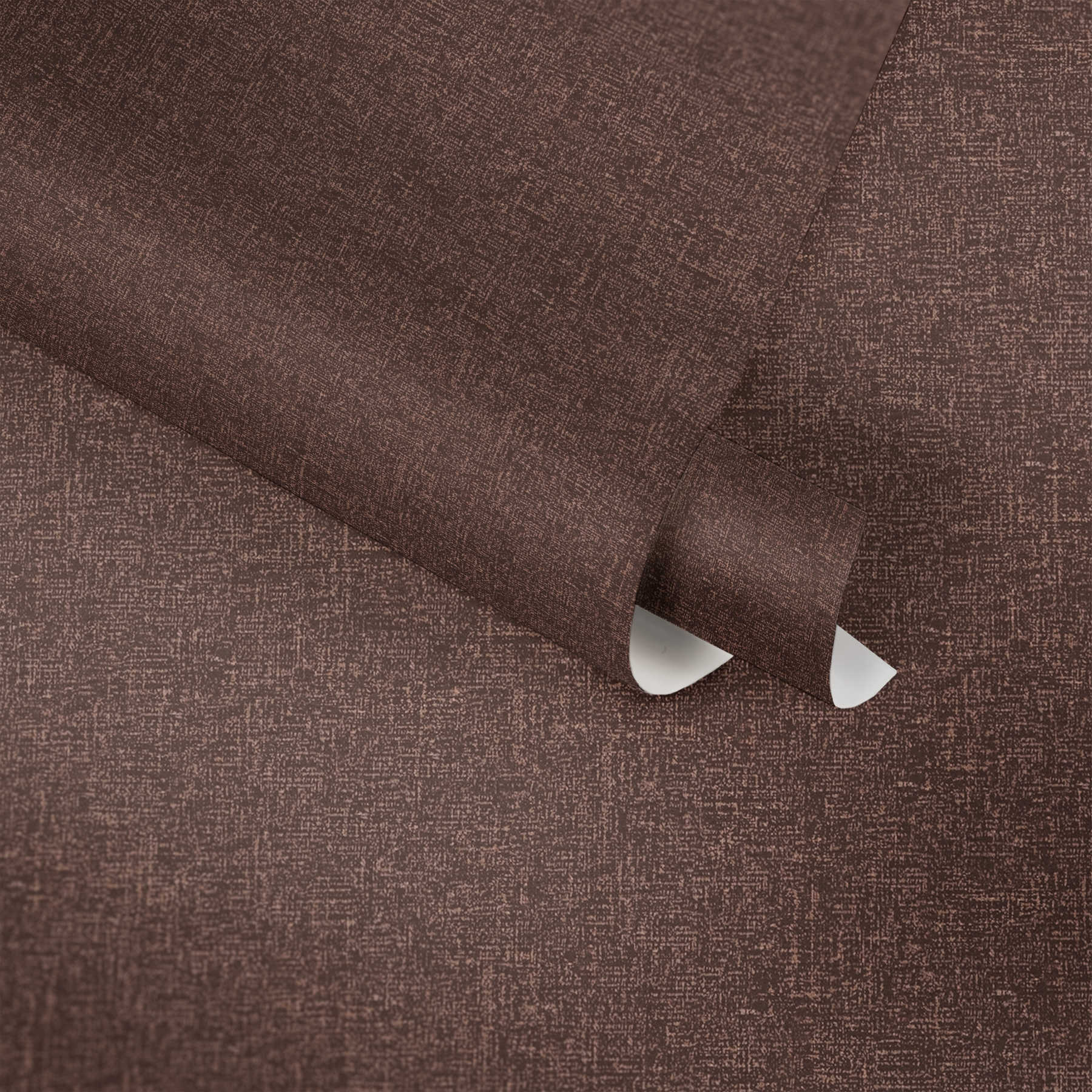             Papier peint chiné aspect textile, texturé - marron
        