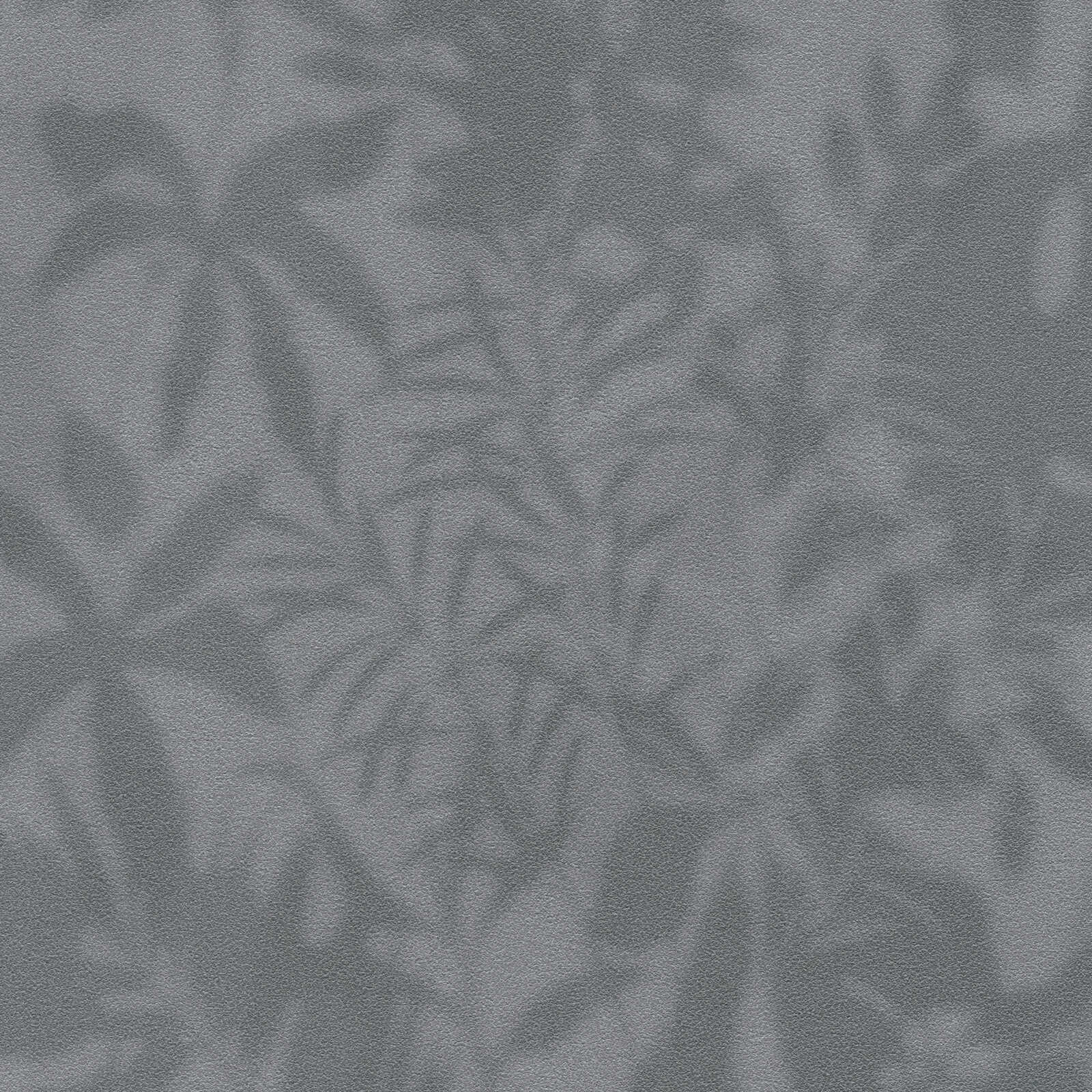 Daniel Hechter papier peint intissé avec motif de feuilles discret dans une optique d'ombre - gris, noir
