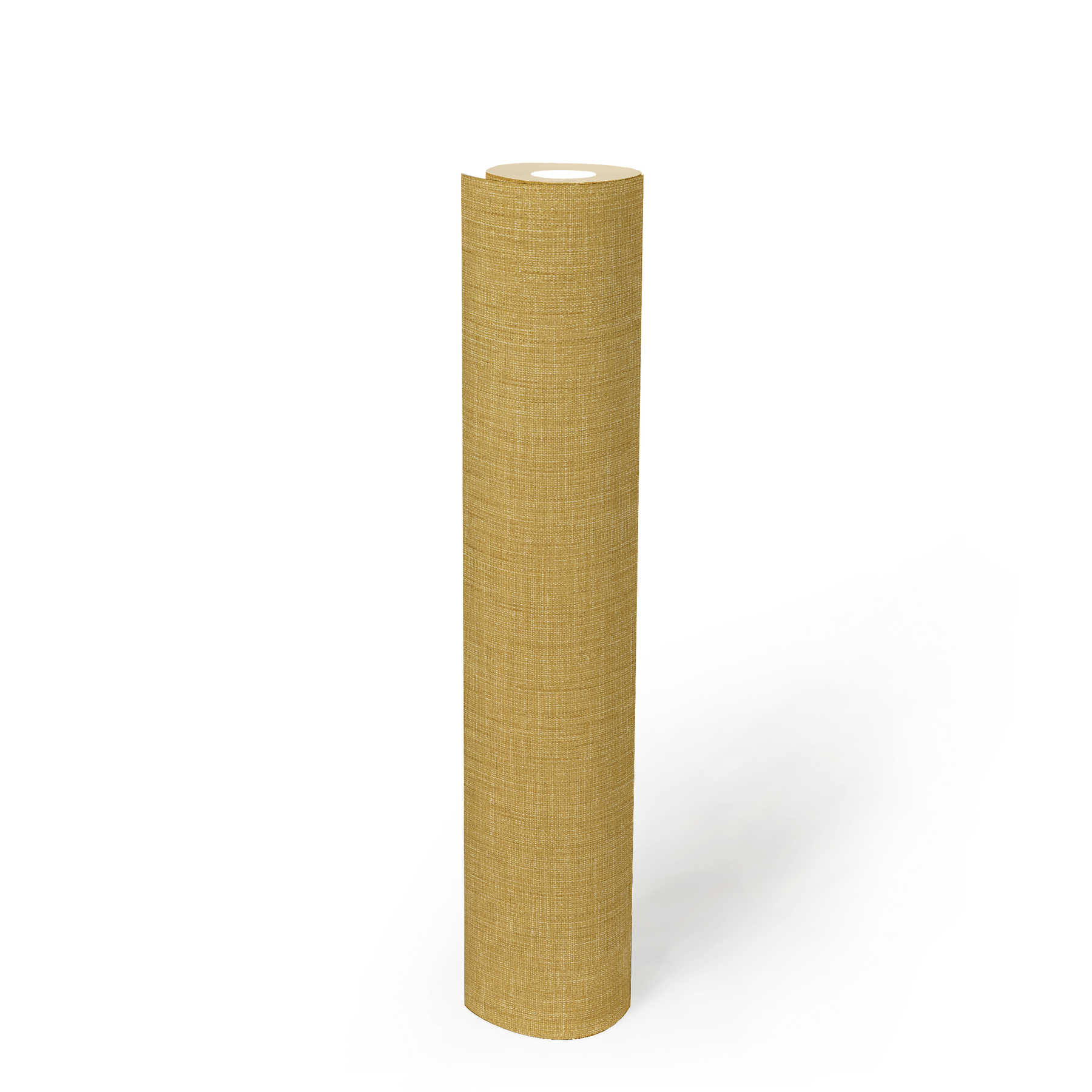             Papier peint uni avec structure textile - jaune
        