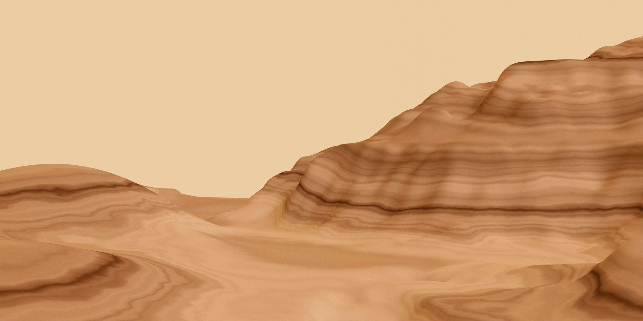             papier peint en papier panoramique »luke« - Paysage désertique abstrait - intissé lisse, légèrement nacré
        