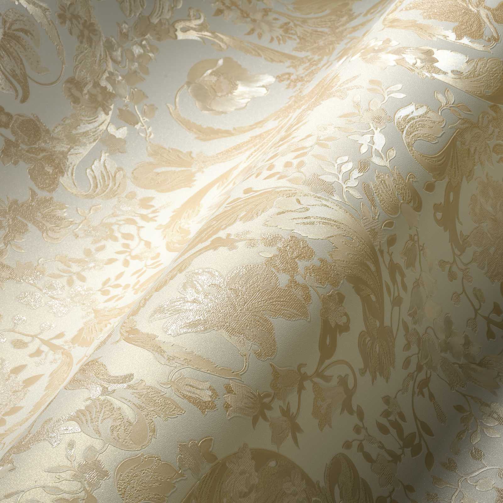             Adorno de flor de papel pintado VERSACE - crema, metálico
        