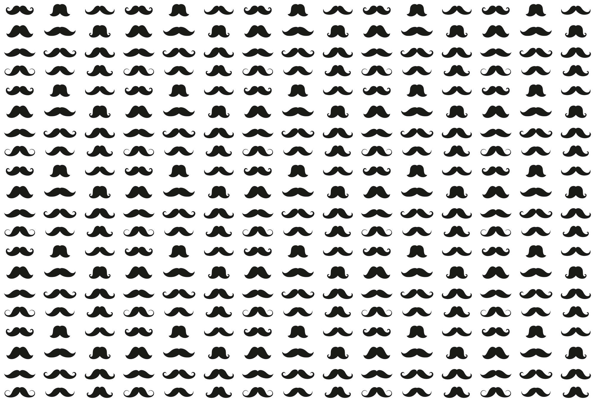             Photo wallpaper Mustache cool moustache motif - black and white - Premium smooth fleece
        