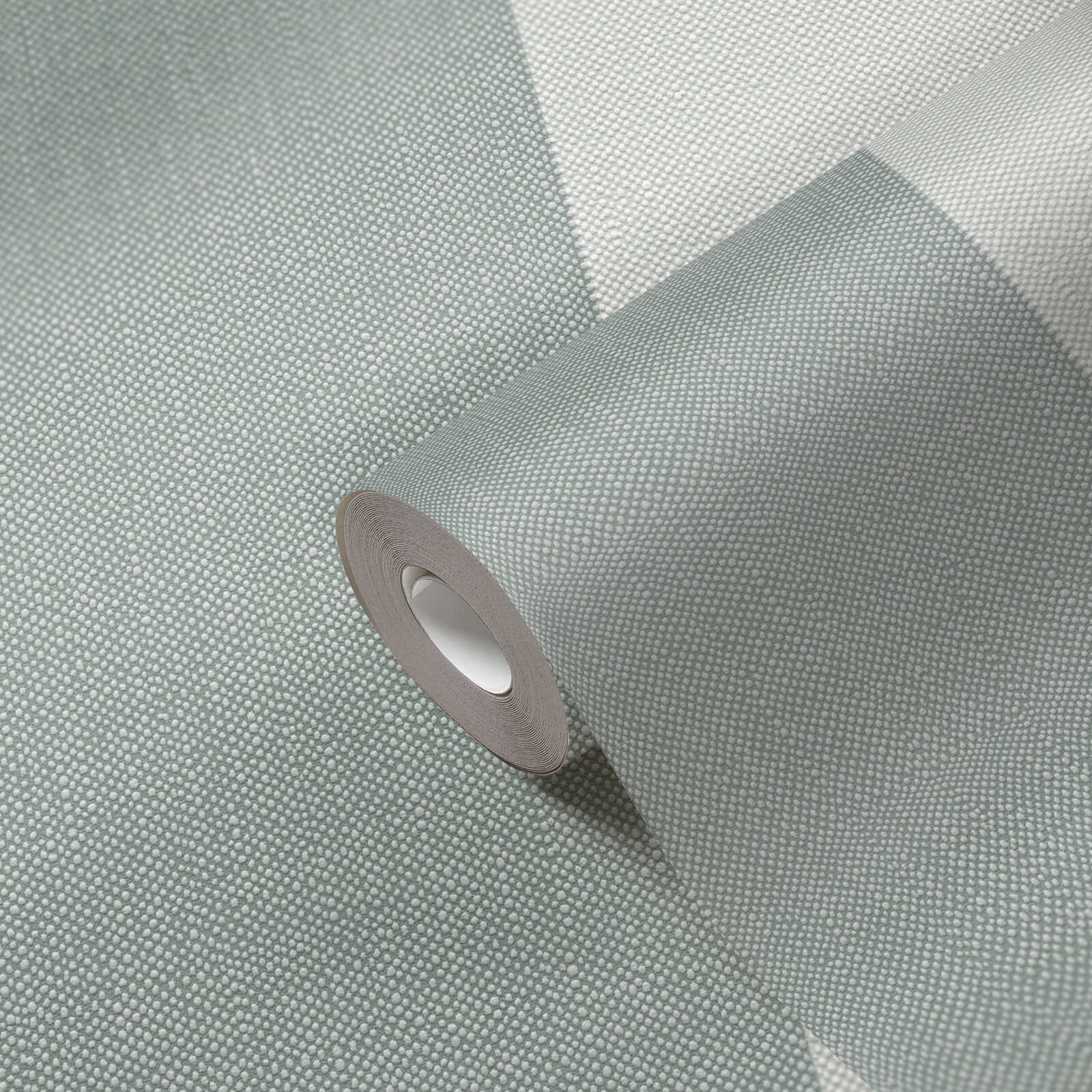             Papel pintado no tejido con motivo de rayas y textura textil - verde, verde claro
        