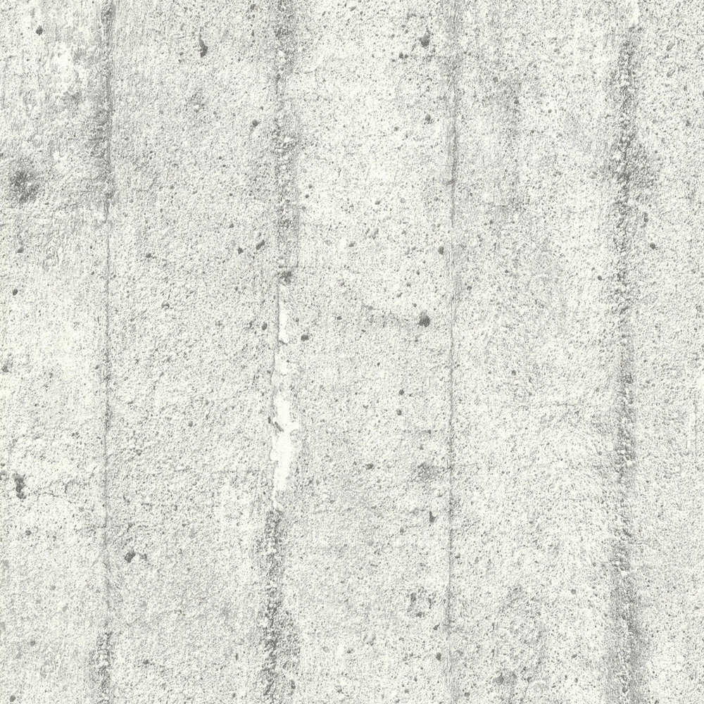             Concrete look wallpaper, rough shuttering concrete - grey
        